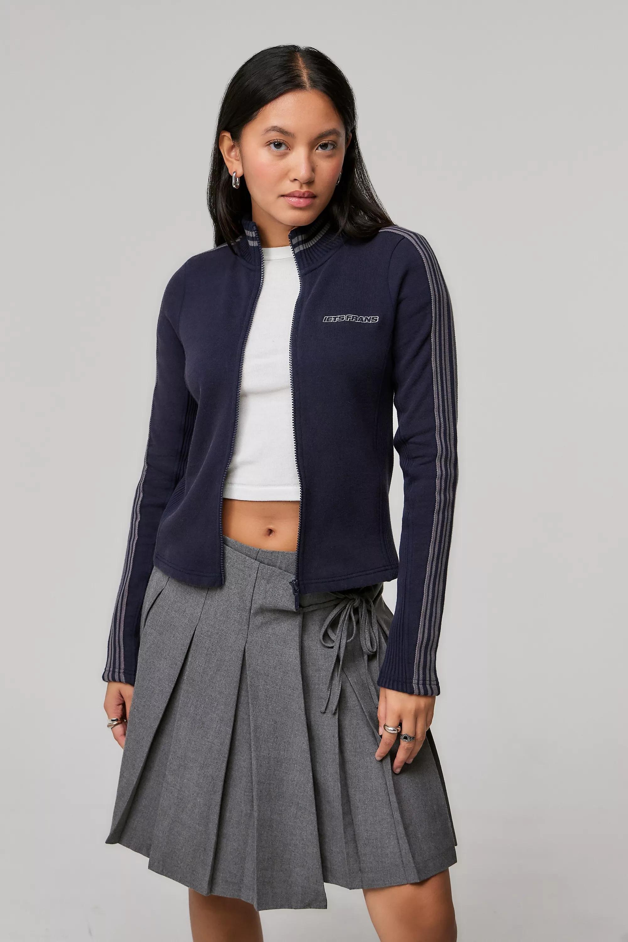 Navy Iets Frans... Trip Stripe Track Top, , large image number 3