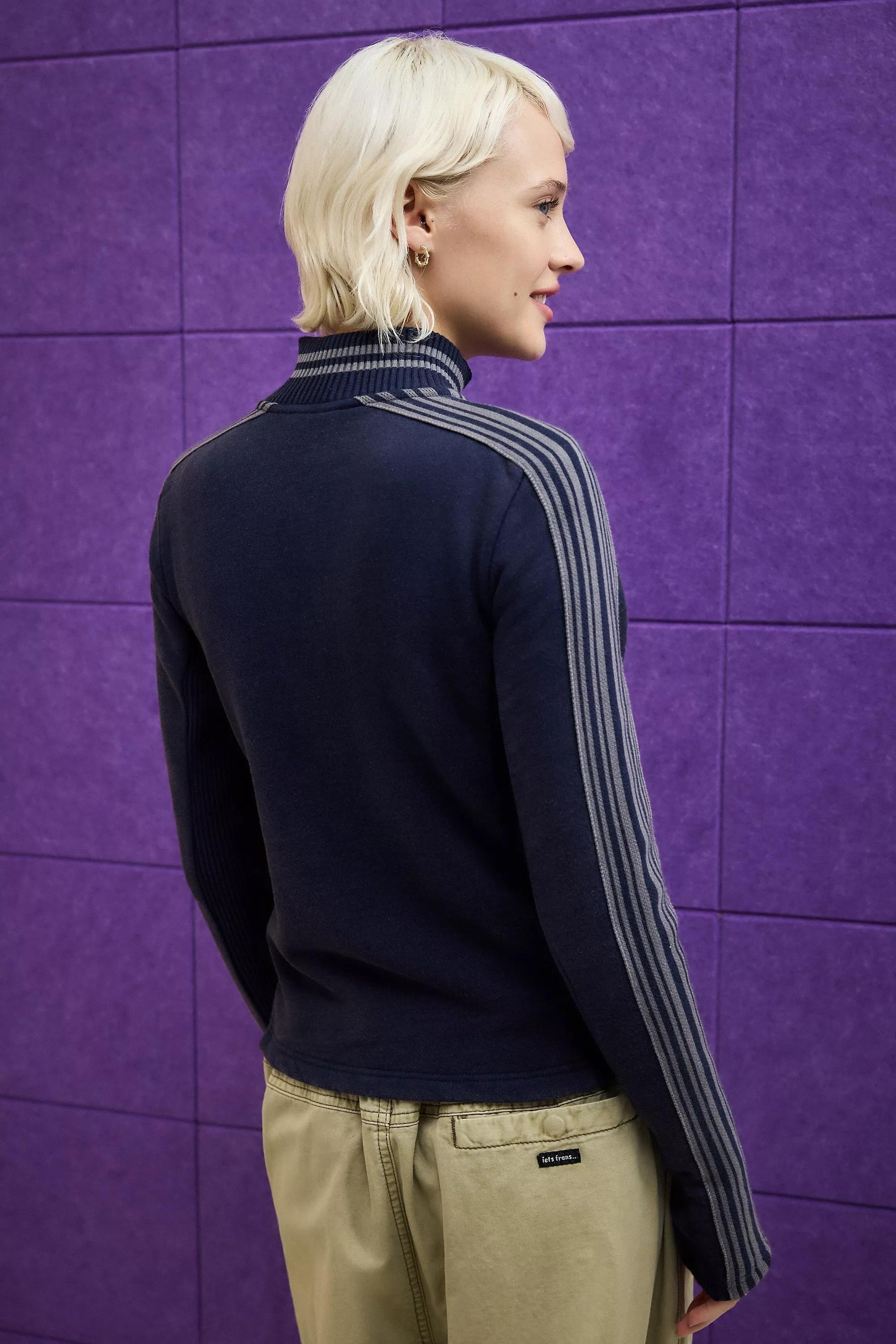 Navy iets frans... Trip Stripe Track Top, NAVY, large image number 4