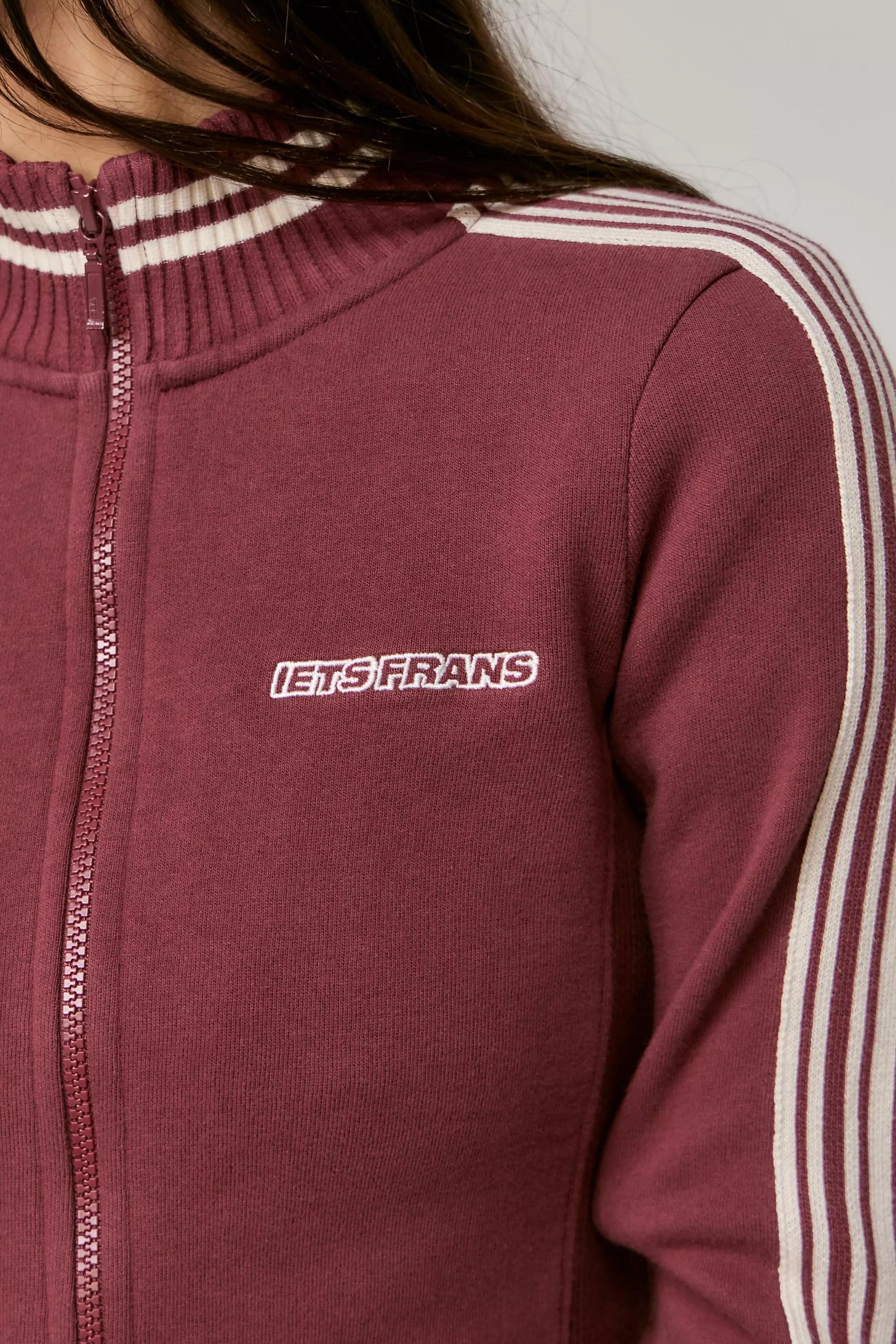 Burgundy Iets Frans... Trip Stripe Track Top, , large image number 2