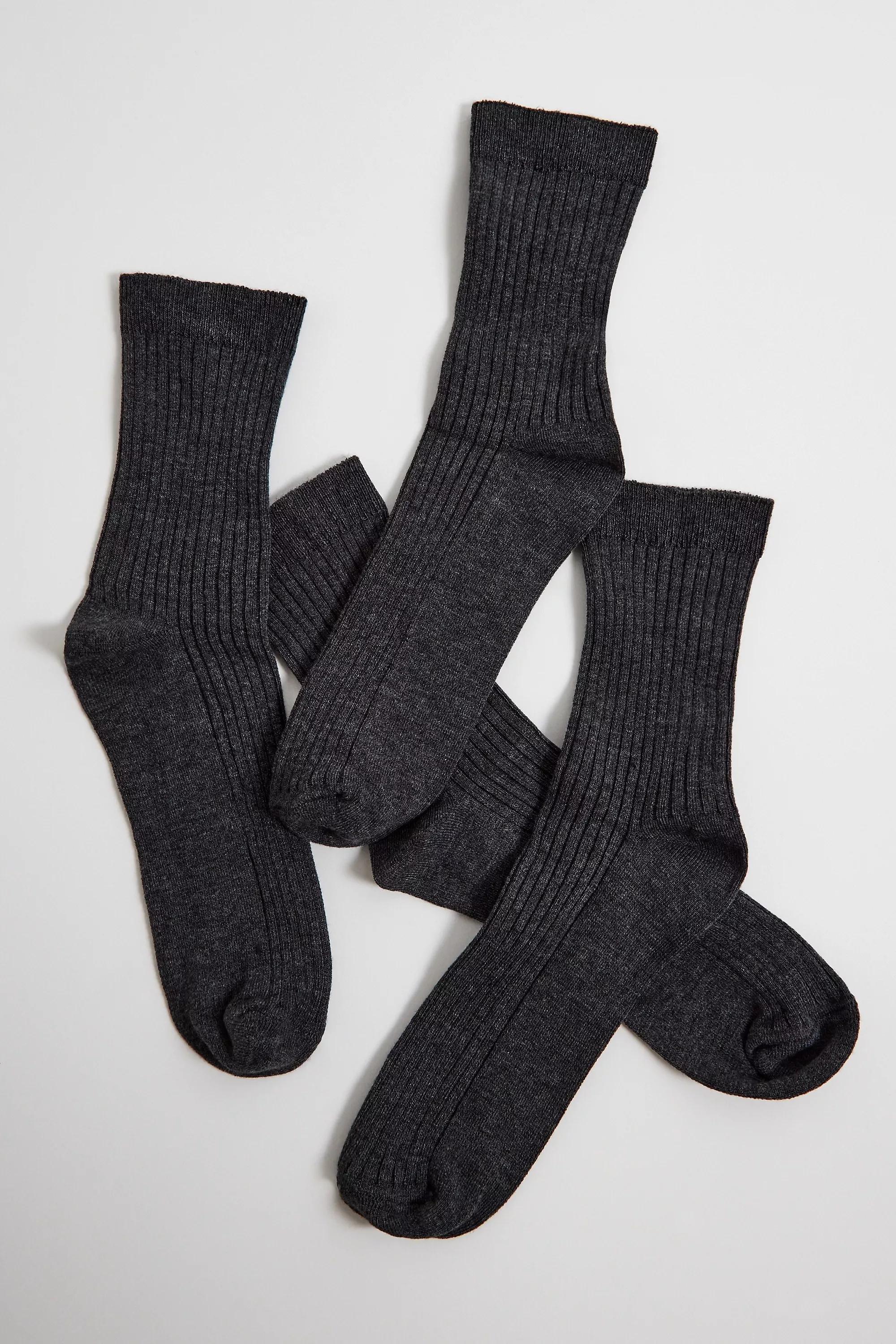 Grey Out From Under Clean Ribbed 2-Pack Socks, GREY, large image number 2