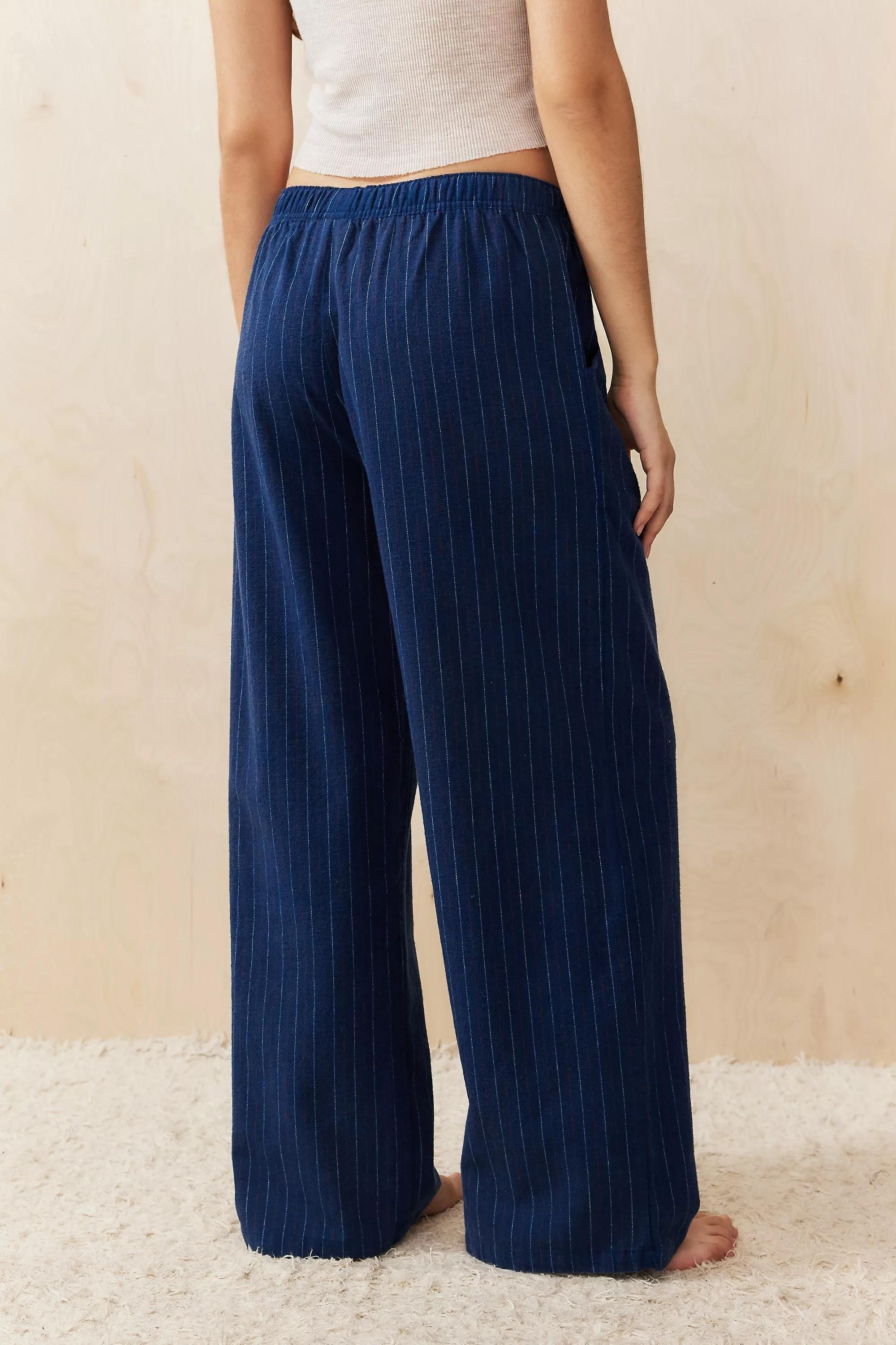 Navy Out From Under Pinstripe Straight-Leg Joggers, , large image number 3