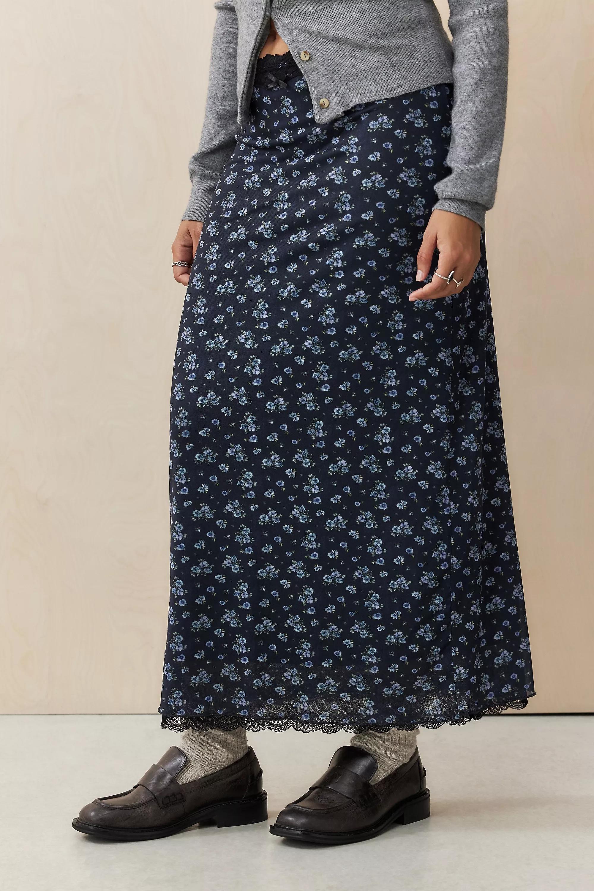 Black Motif Uo Rey Mesh Maxi Skirt, , large image number 0