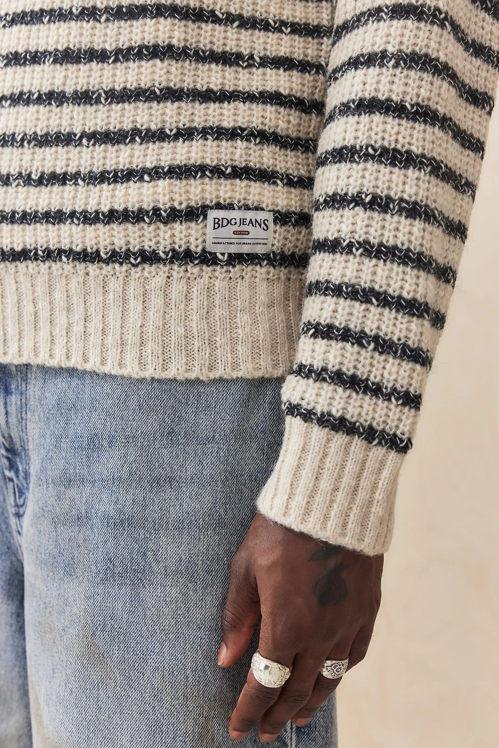 Cream Bdg Ecru Stripe Jumper, , large image number 1