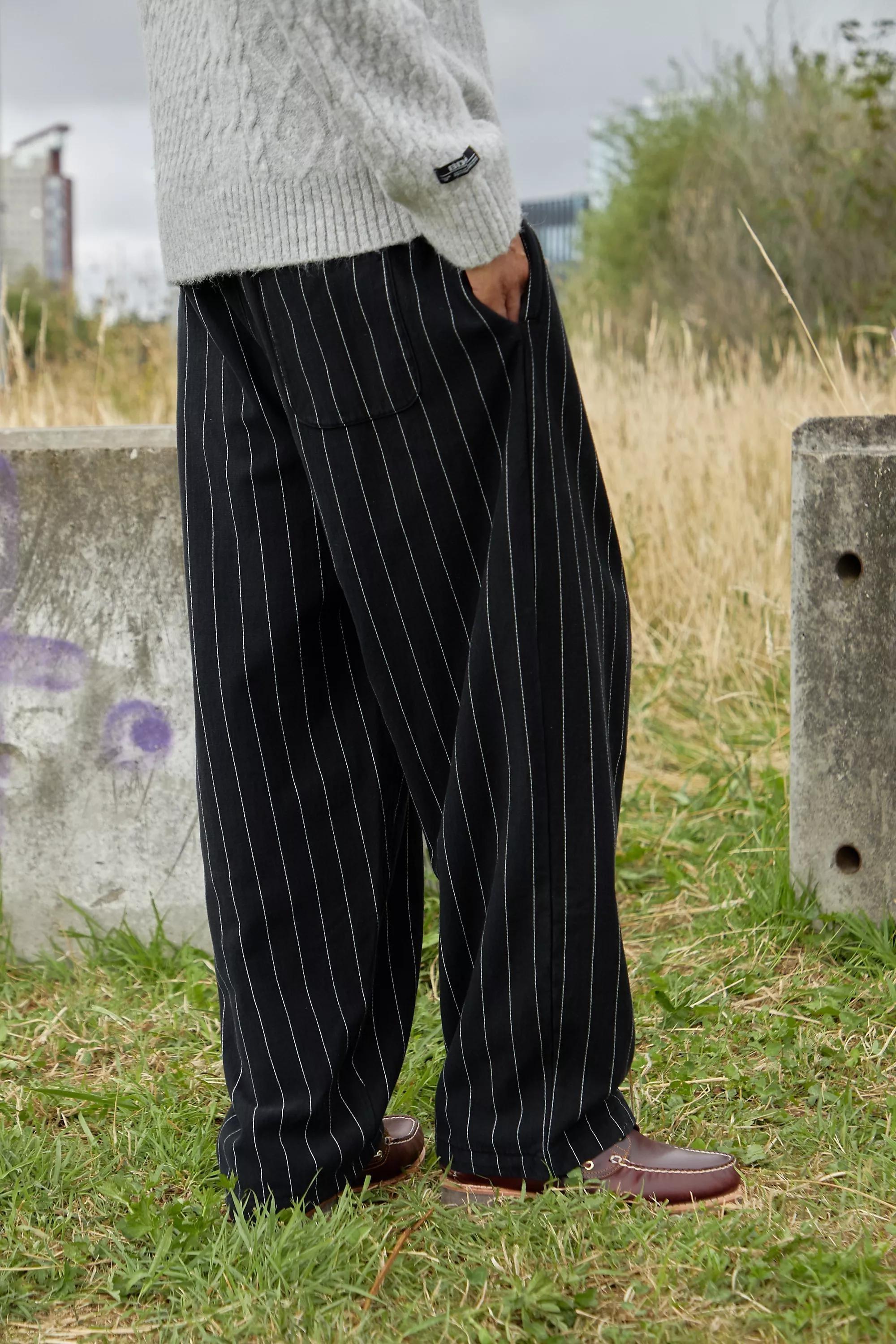 Black Iets Frans... Pinstripe Harri Joggers, , large image number 2