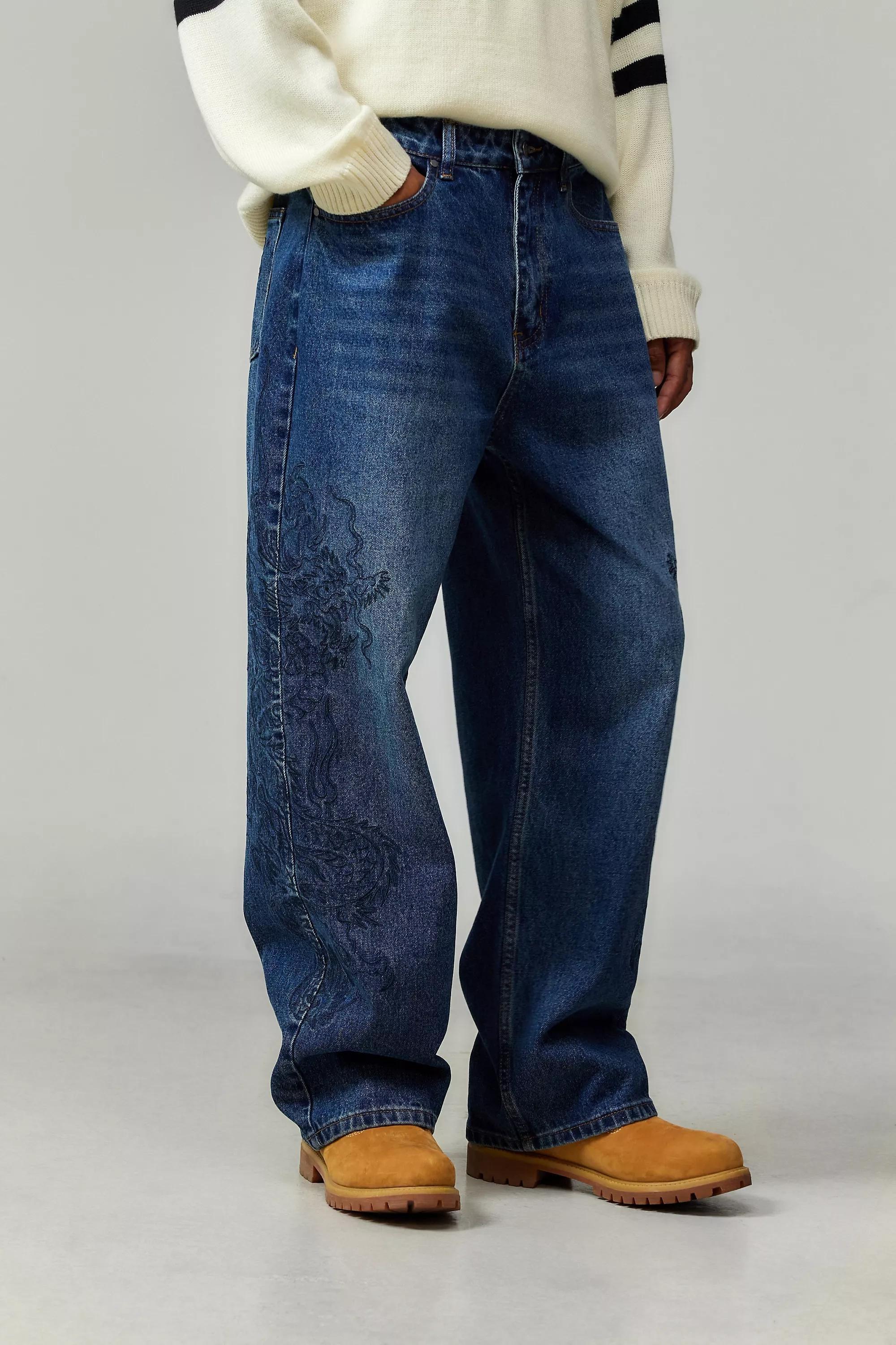 Blue Ed Hardy Uo Exclusive Dragon Jeans, , large image number 0