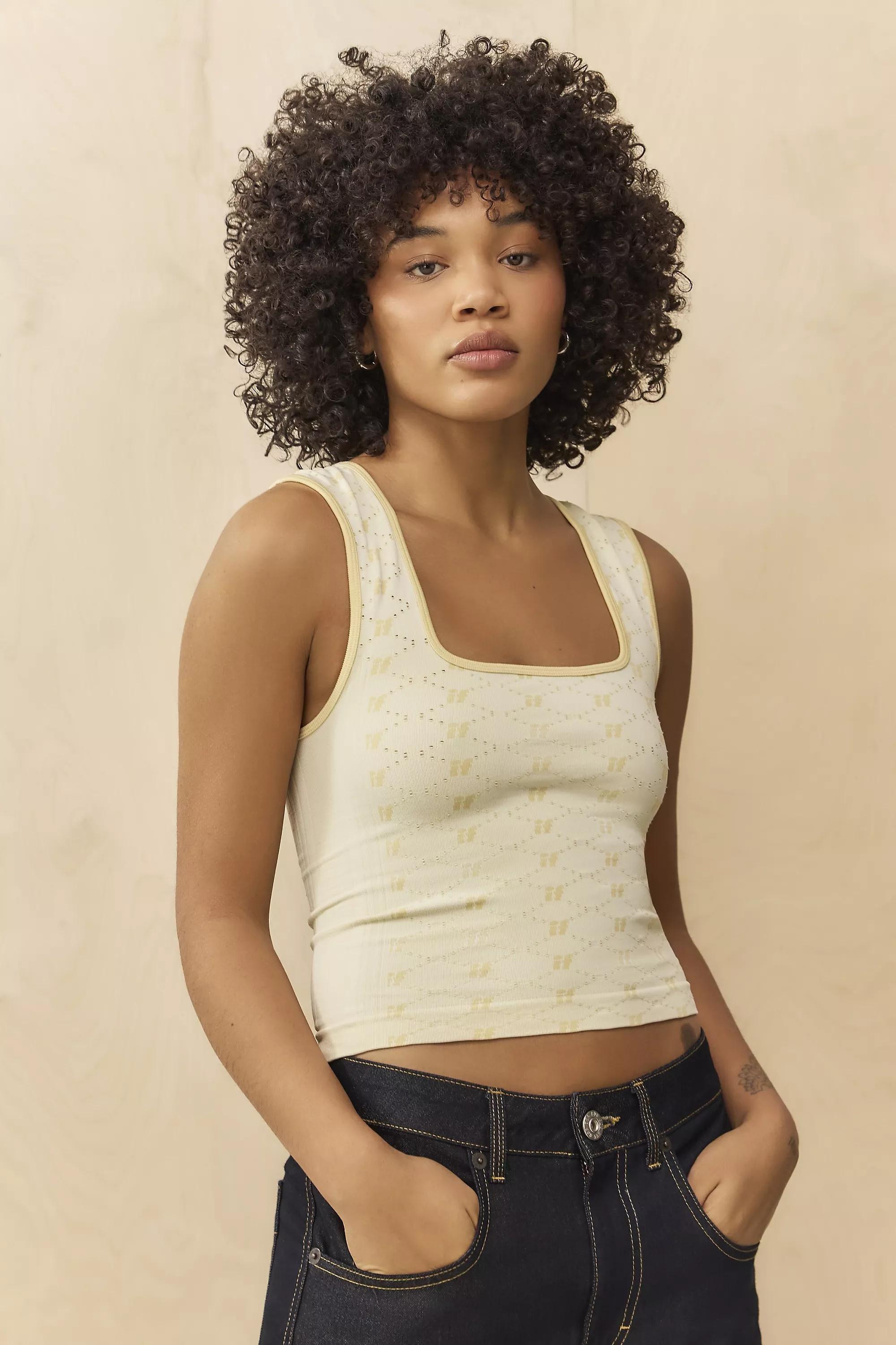 White Iets Frans... Square Neck Tank Top, , large image number 0
