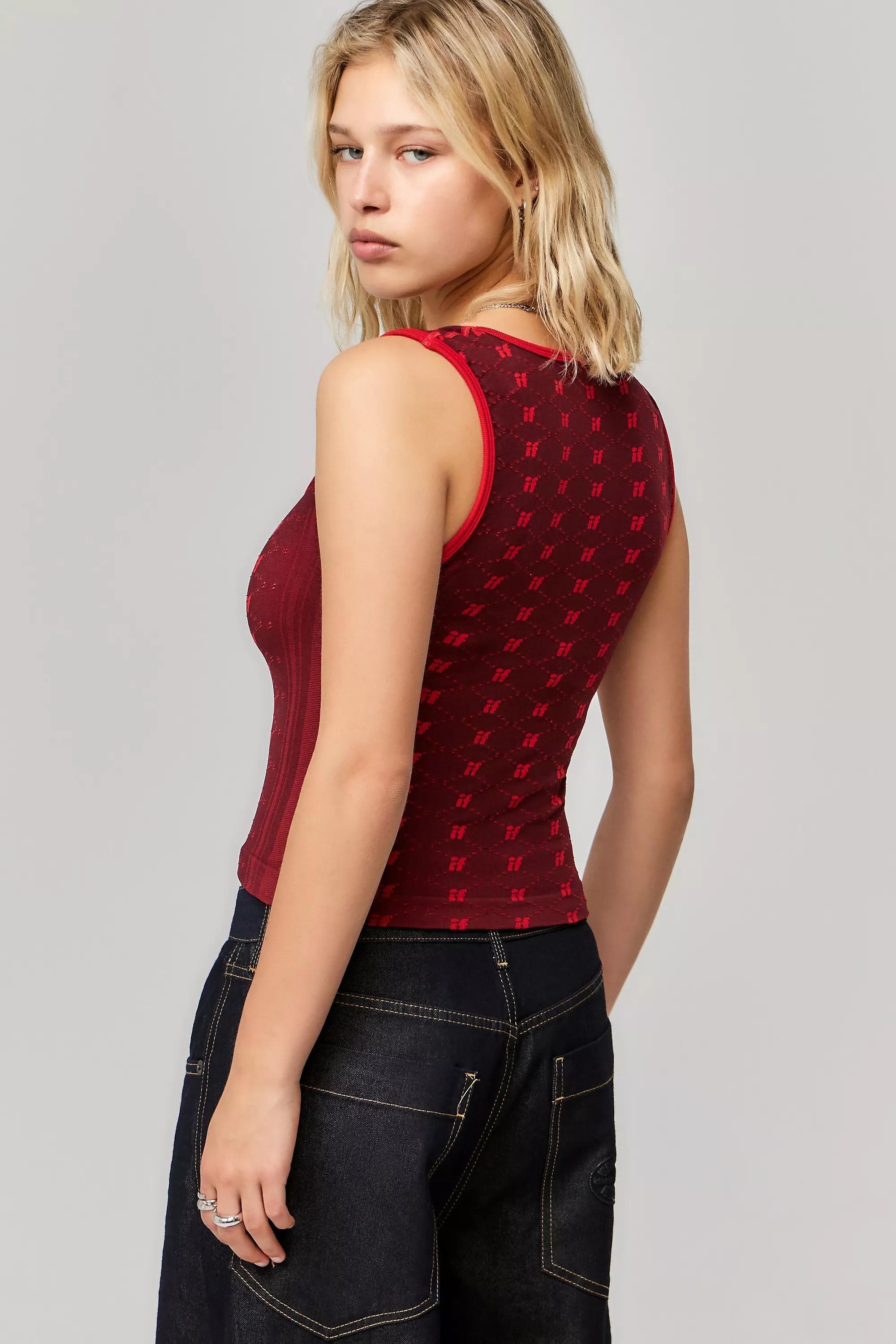 Brown Iets Frans... Monogram Square Neck Tank, , large image number 3
