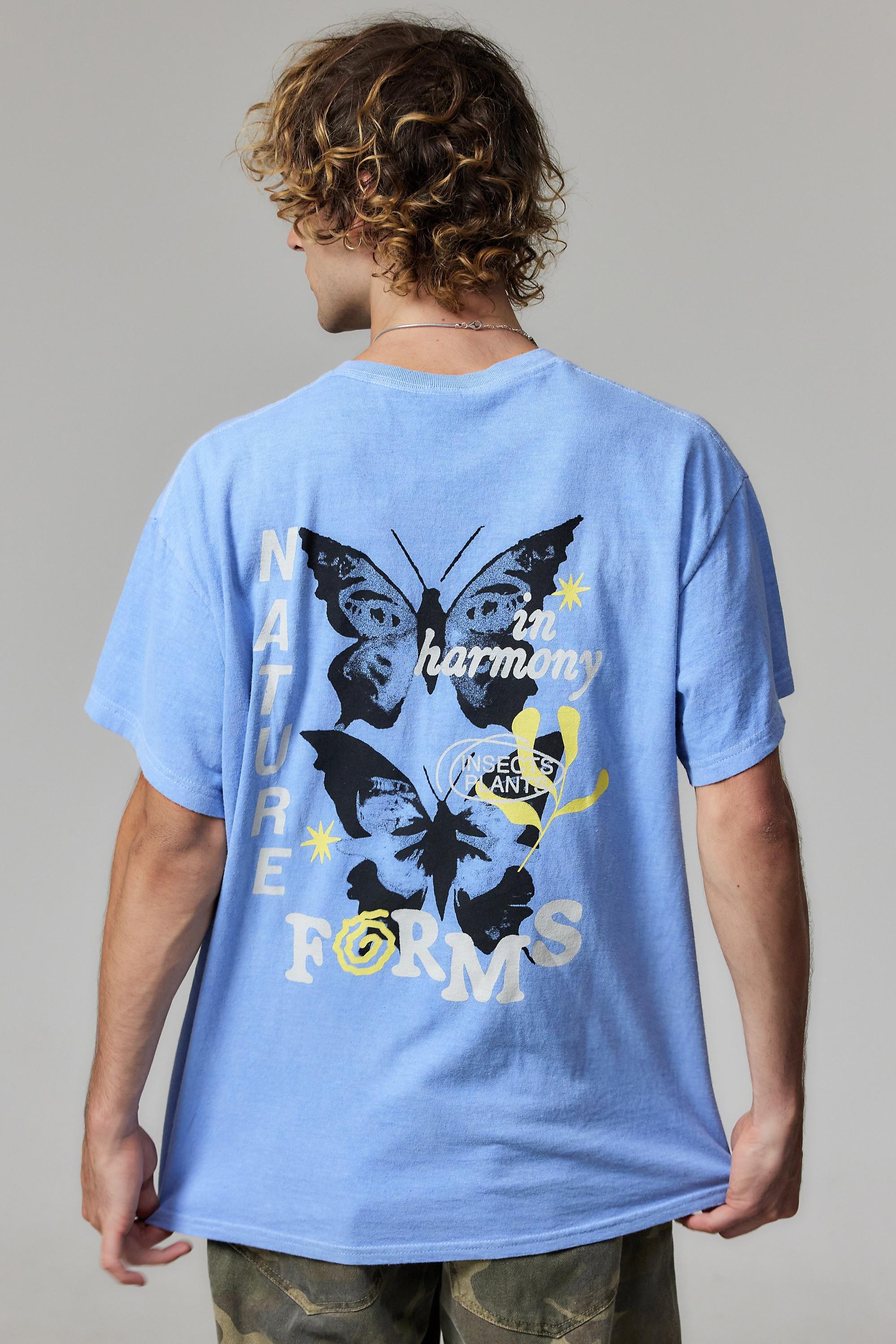 Blue UO Printed T-Shirt, , large image number 0