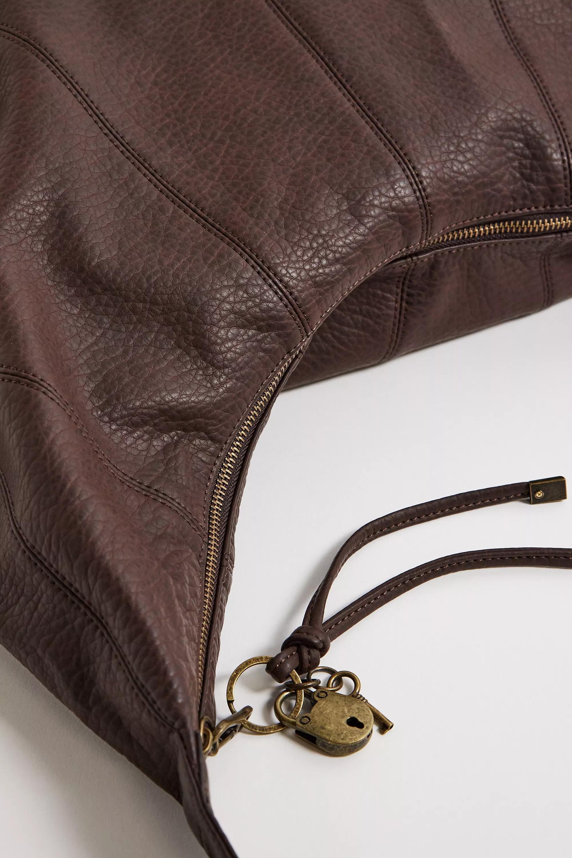 Brown Uo Casie Large Faux Leather Sling Bag, BRN, large image number 5