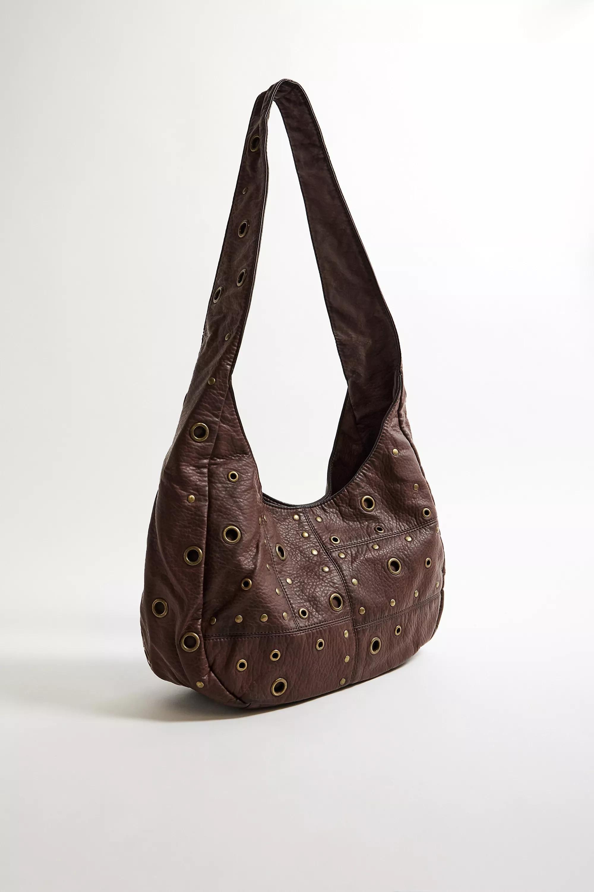 Brown Uo Faux Leather Slouch Bag, BRN, large image number 2