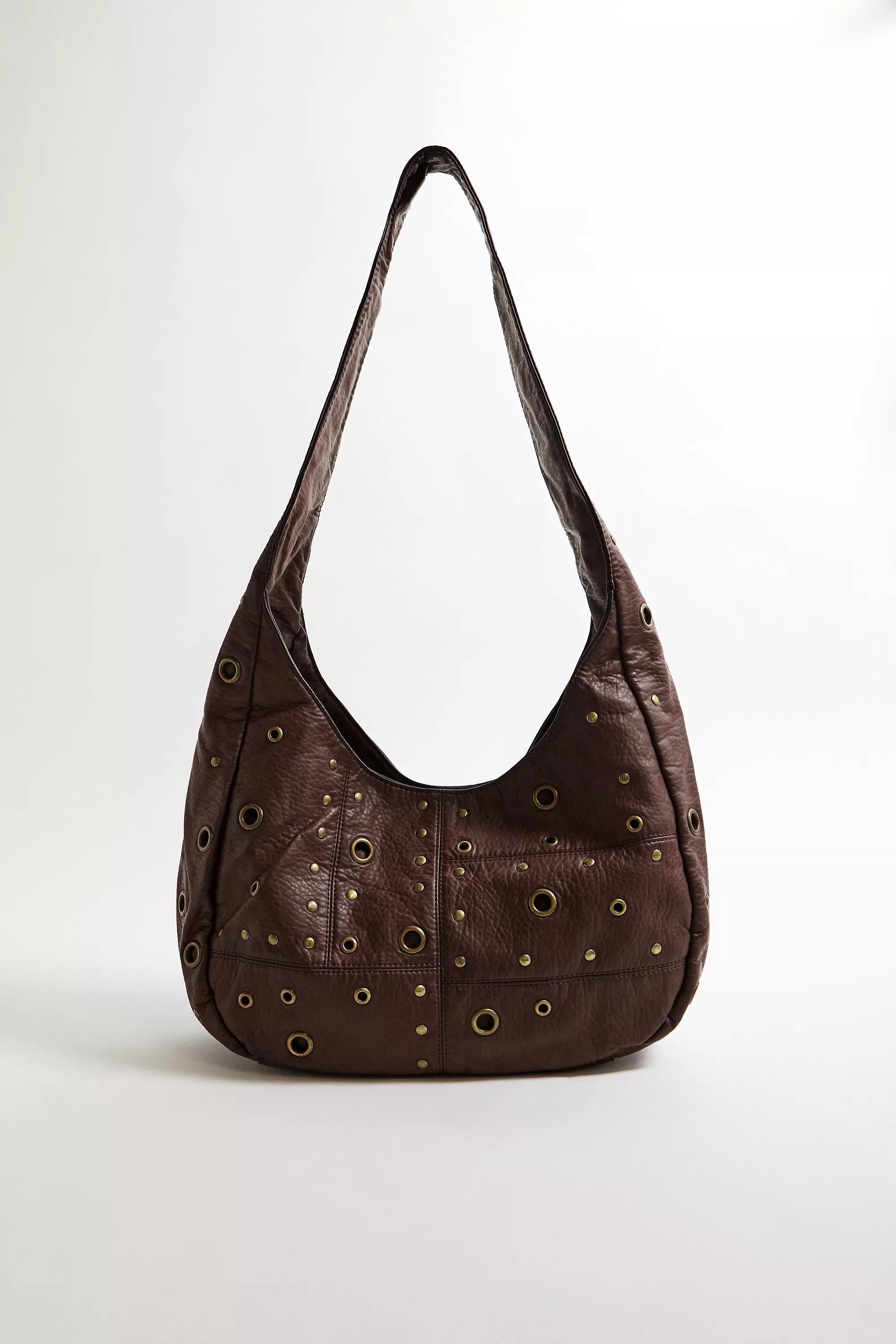 Brown Uo Faux Leather Slouch Bag, BRN, large image number 3