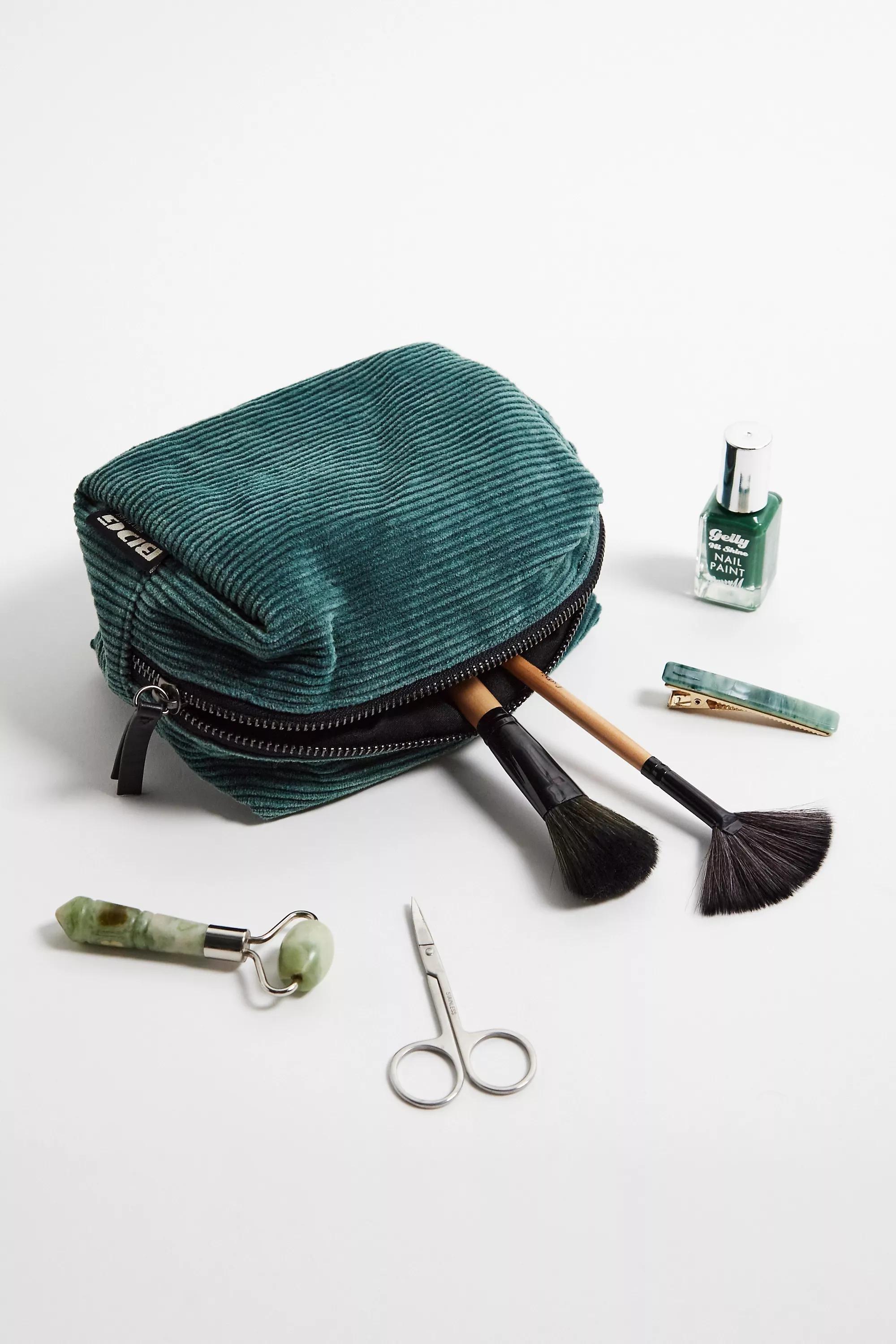 Turquoise D Bdg Cord Makeup Bag, TURQ D, large image number 1