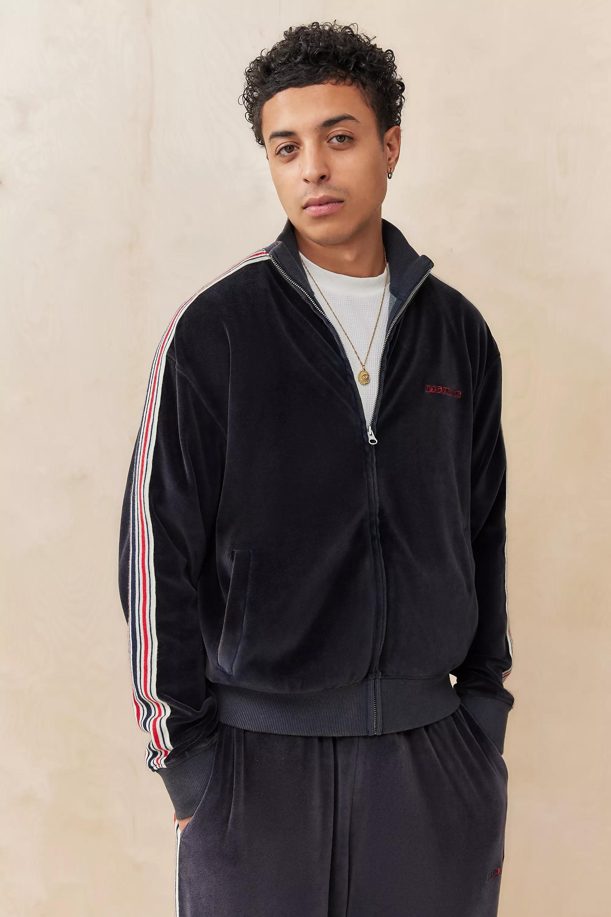 Grey Iets Frans...Taped Velour Track Top, , large image number 3