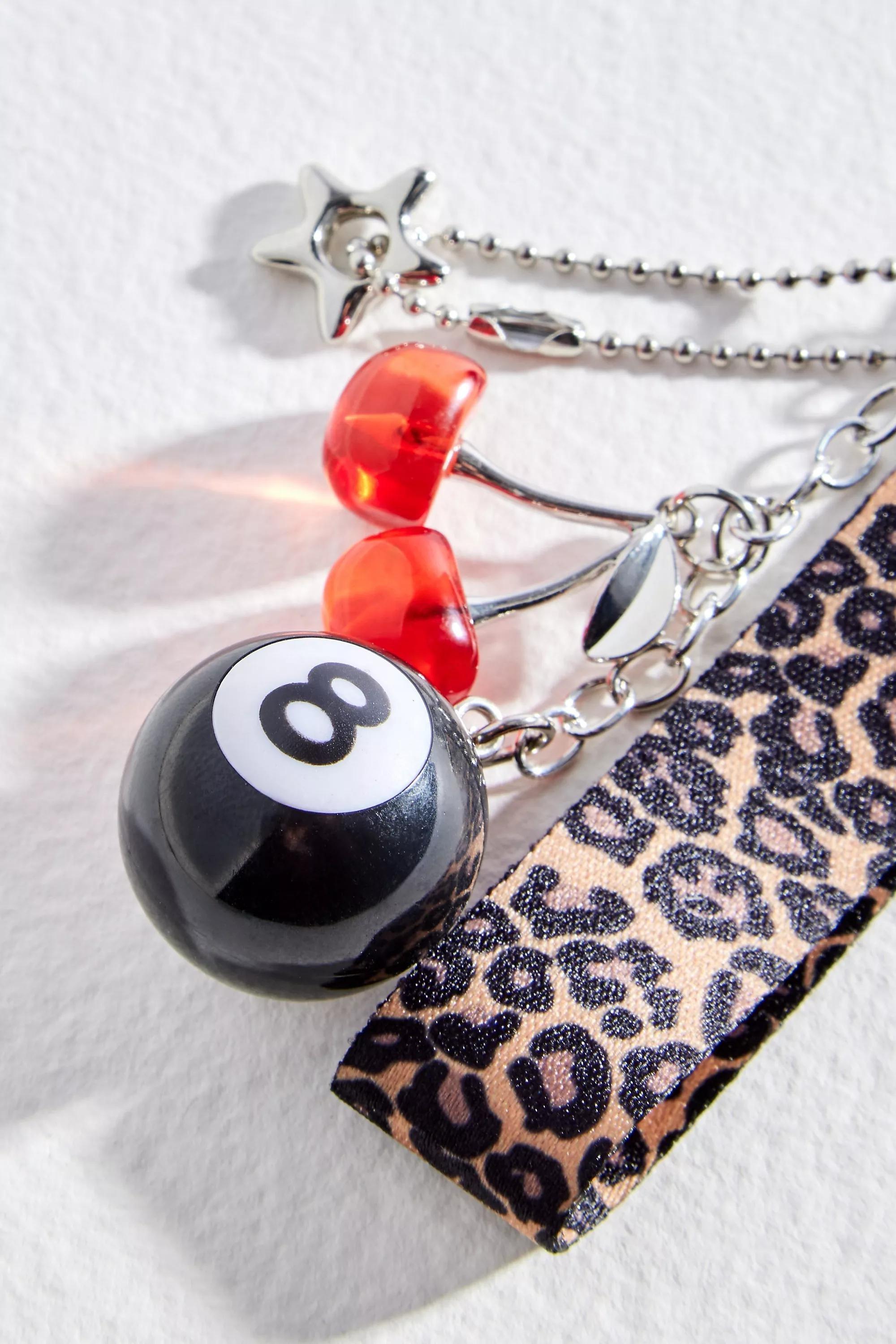 Silver Uo Multi Charm Keyring, SLVR, large image number 1