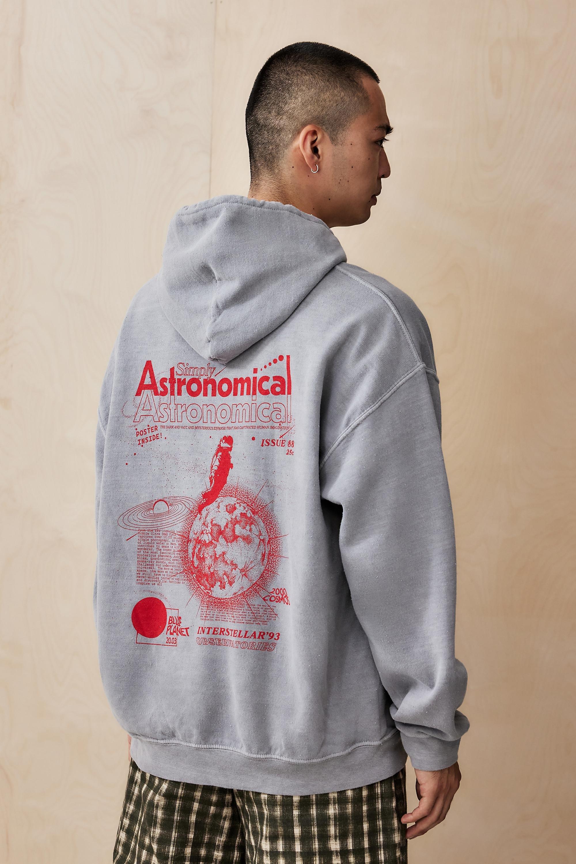 Grey UO Astronomical Hoodie Casual, , large image number 0