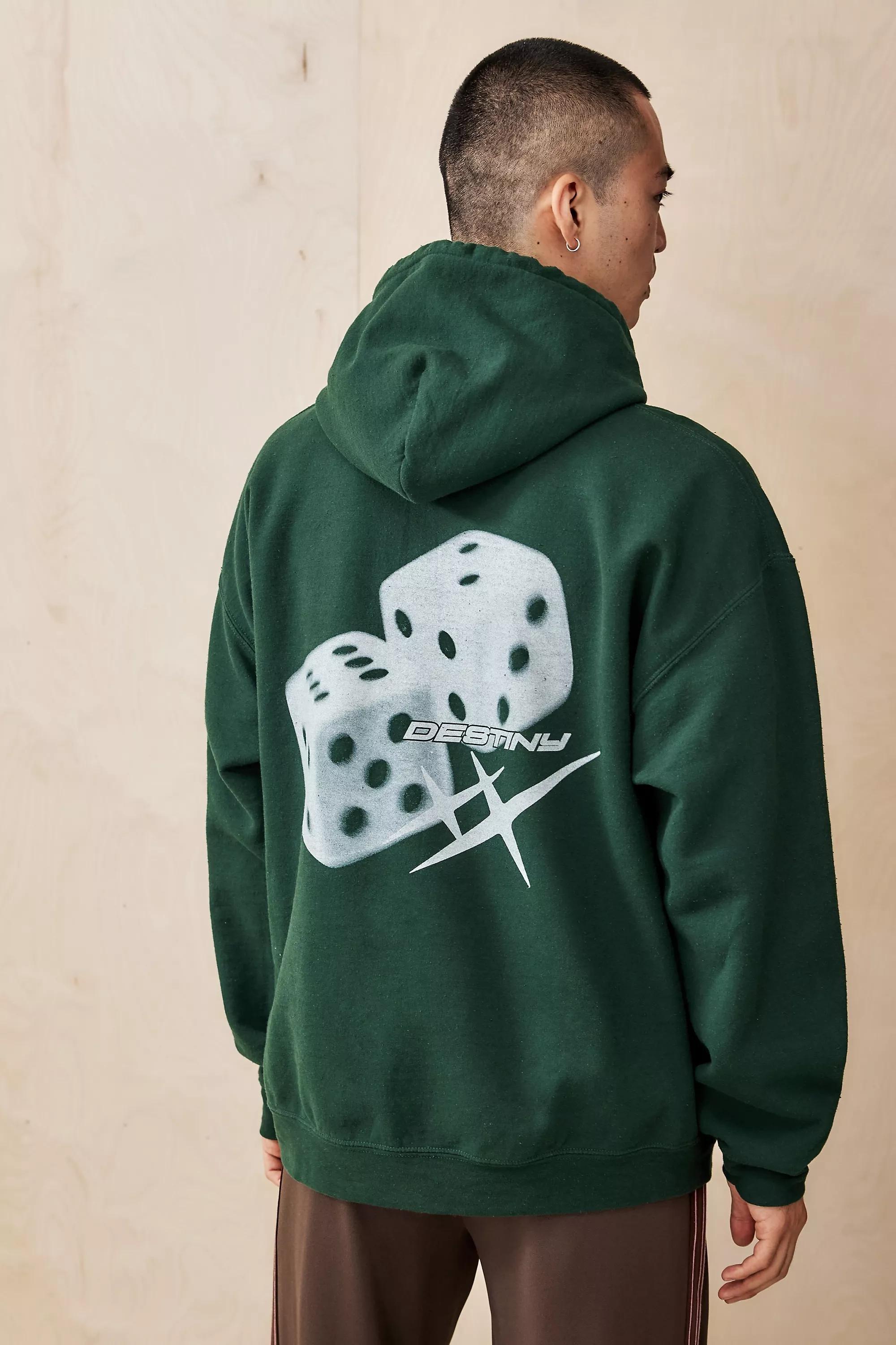 Green Uo Destiny Dice Hoodie, , large image number 0