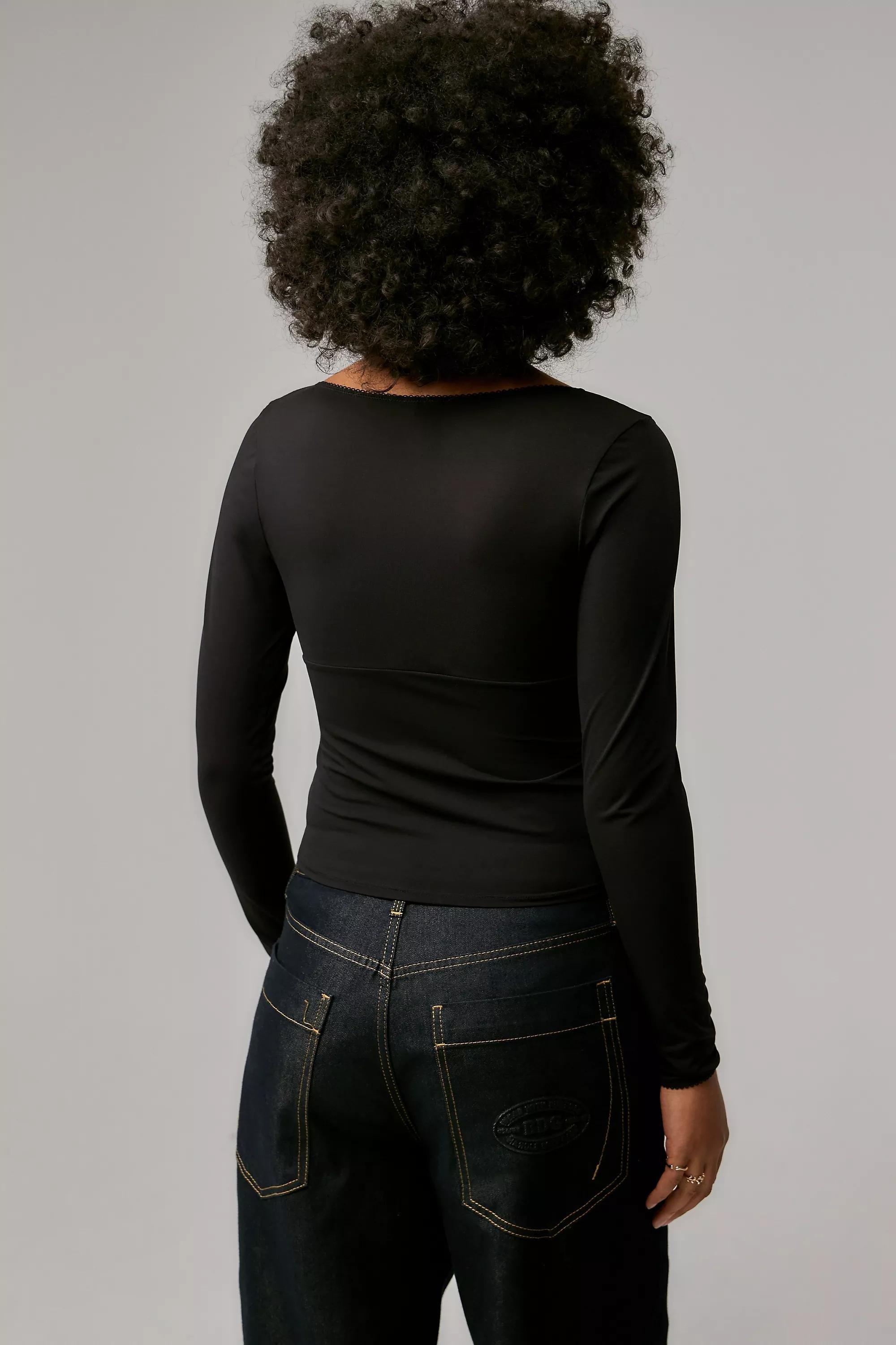 Black Out From Under Je Taime V-Neck Top, , large image number 3