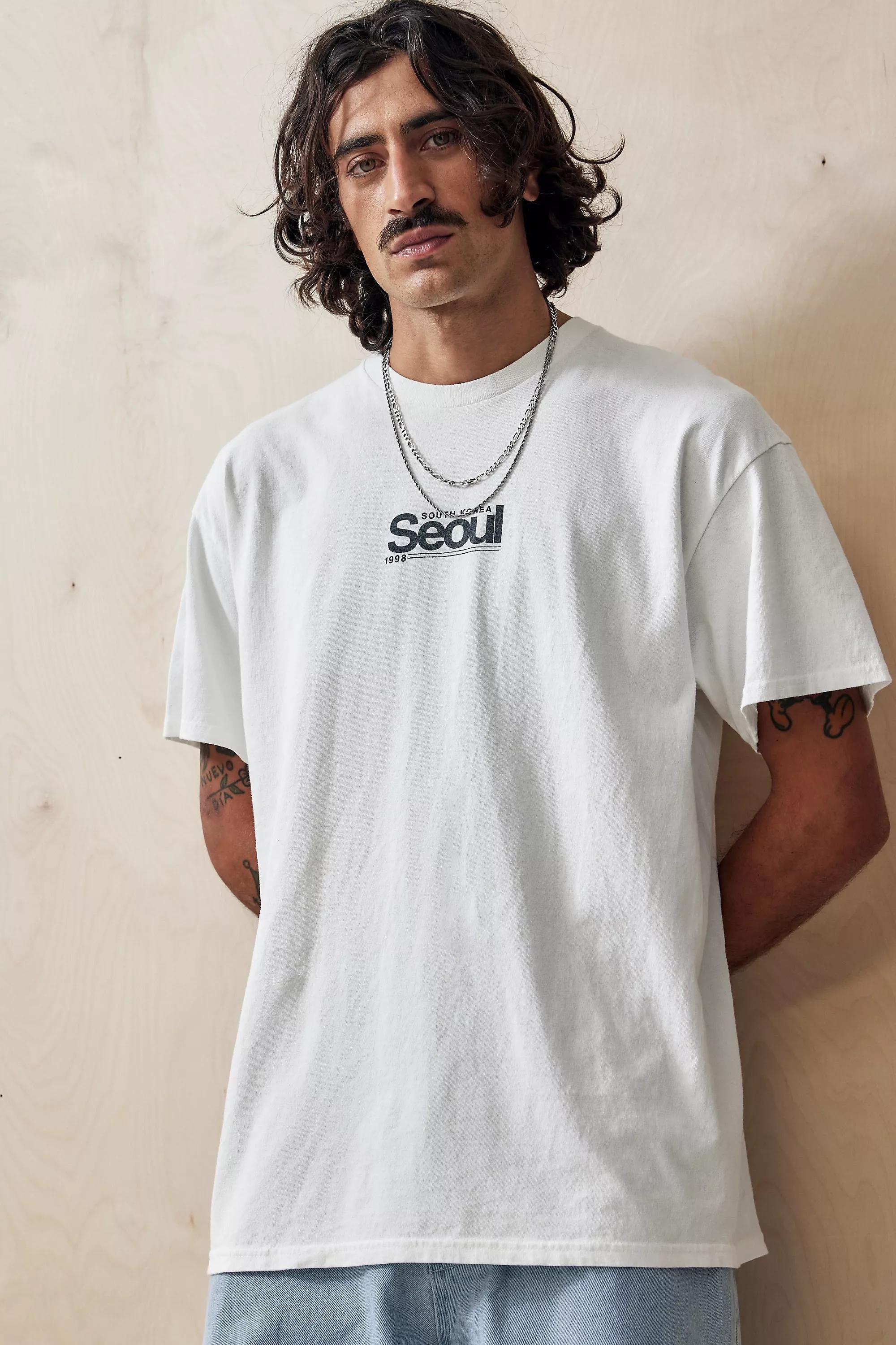 White Uo Seoul T-Shirt, , large image number 0