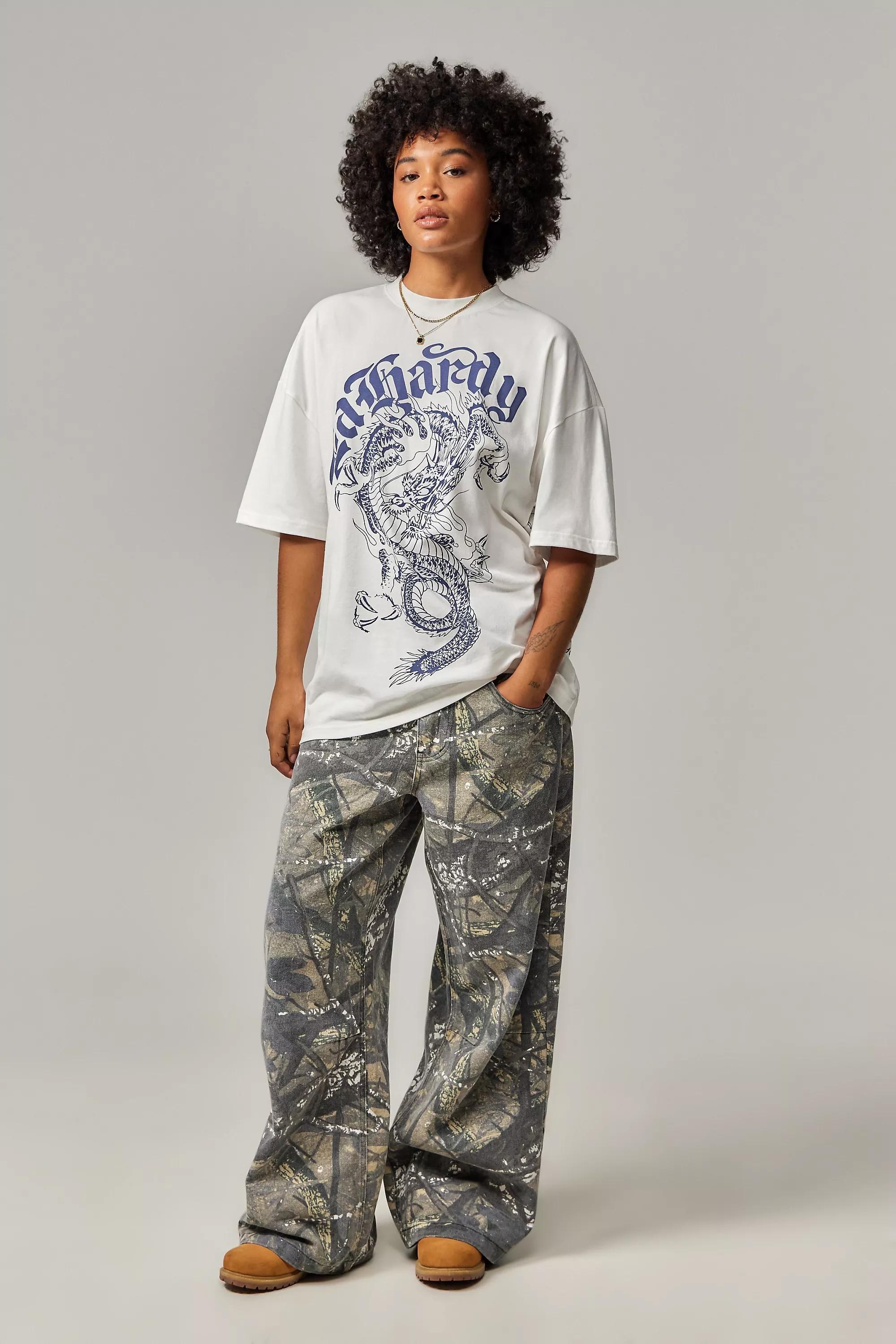 White Ed Hardy Uo Exclusive Dragon T-Shirt, , large image number 3