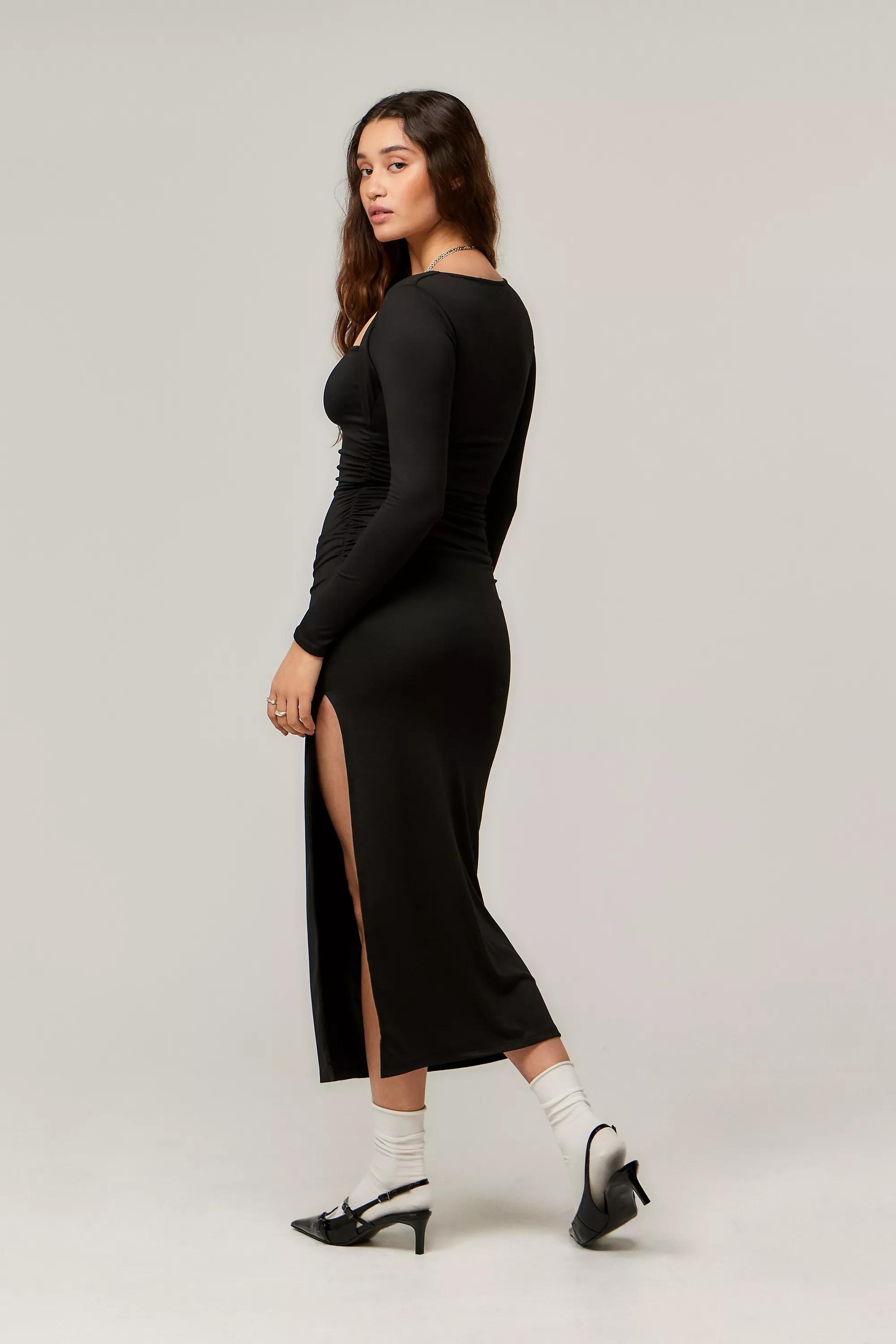 Black Silence + Noise Berenice Maxi Dress, , large image number 3