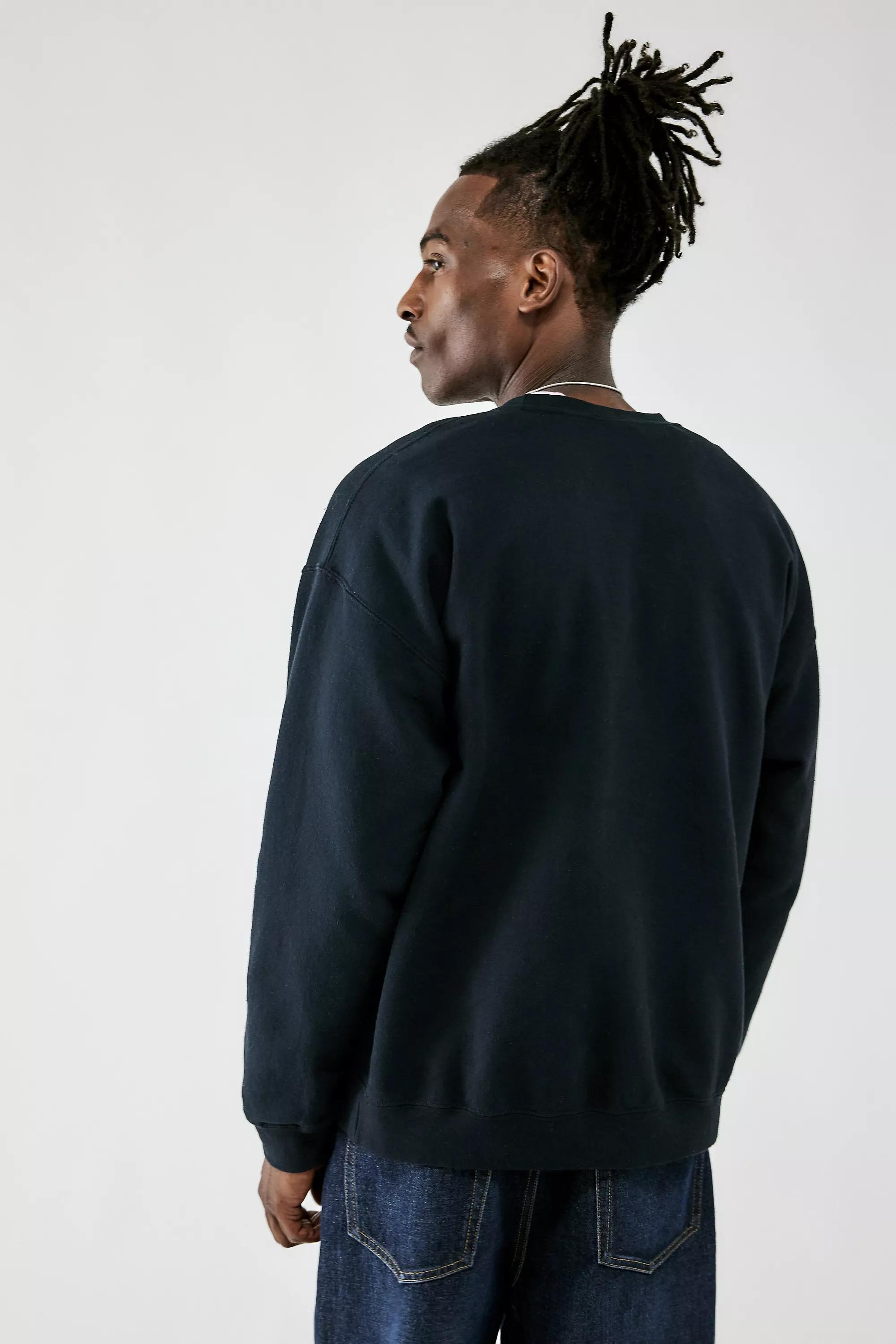 Black Uo Fish Embroidered Sweatshirt, , large image number 3