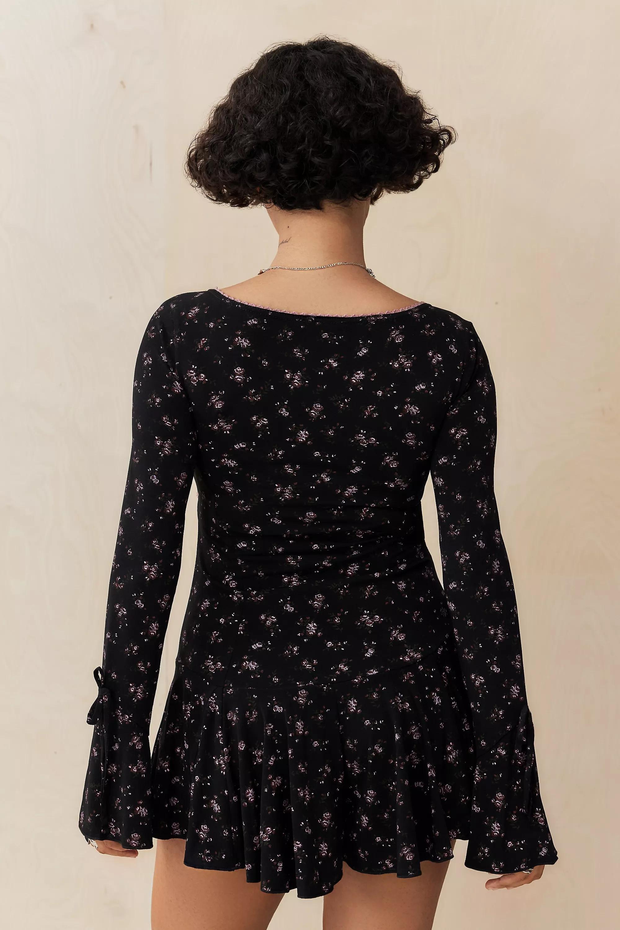 Black Kimchi Blue Dana Floral Playsuit, , large image number 3