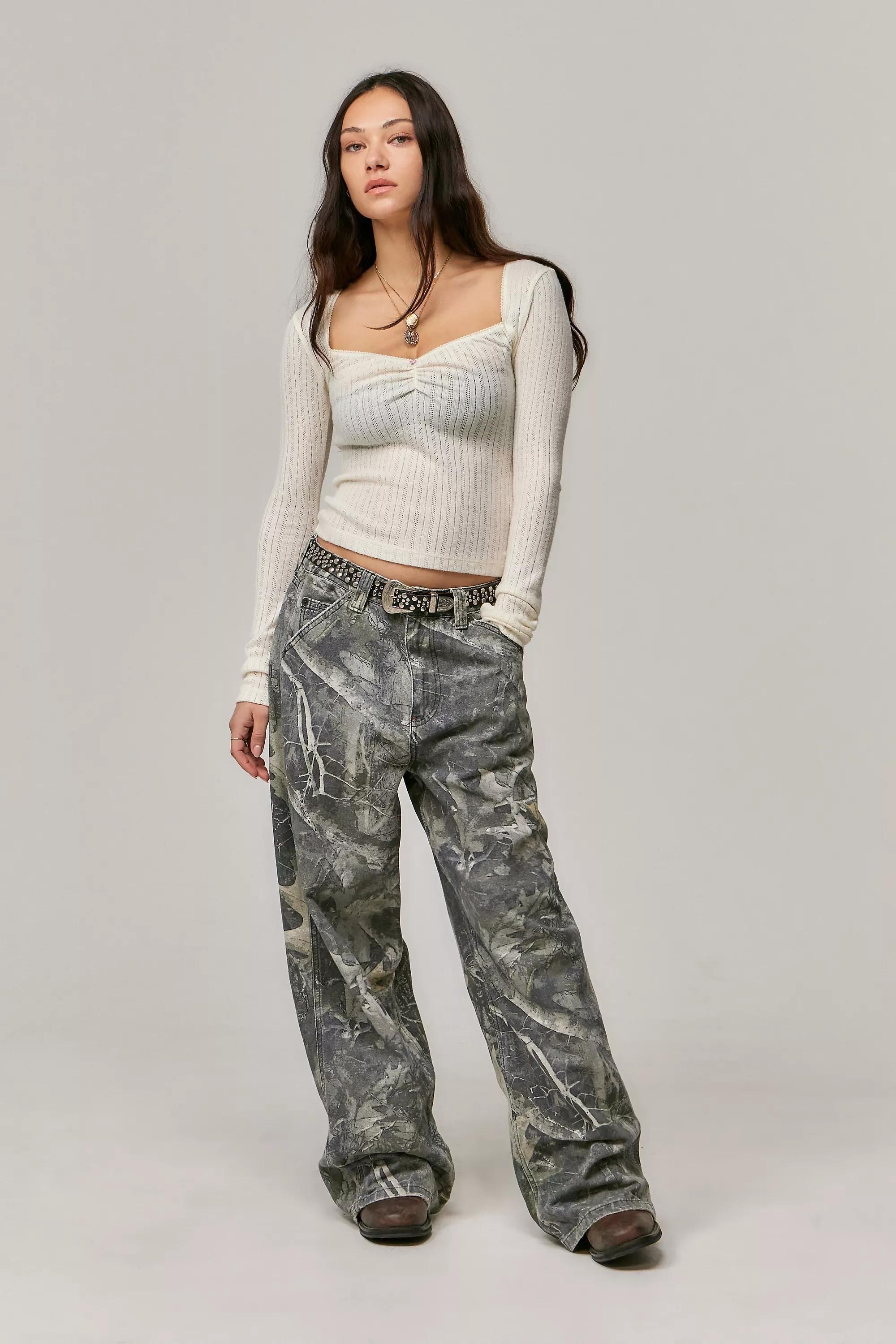 Creme Kimchi Blue Pointelle Top, , large image number 2