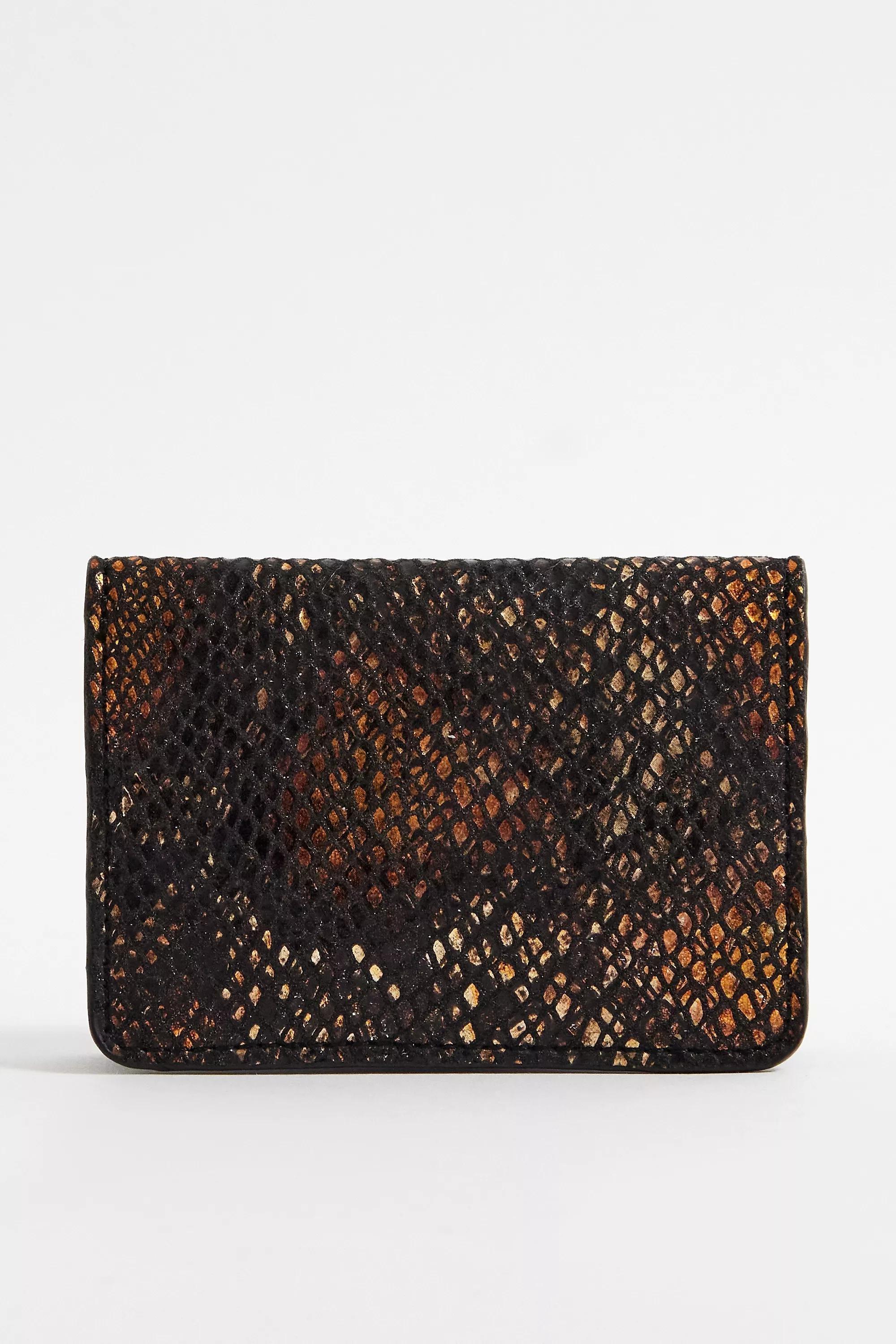 Brown Uo Snake Cardholder, BRN, large image number 0