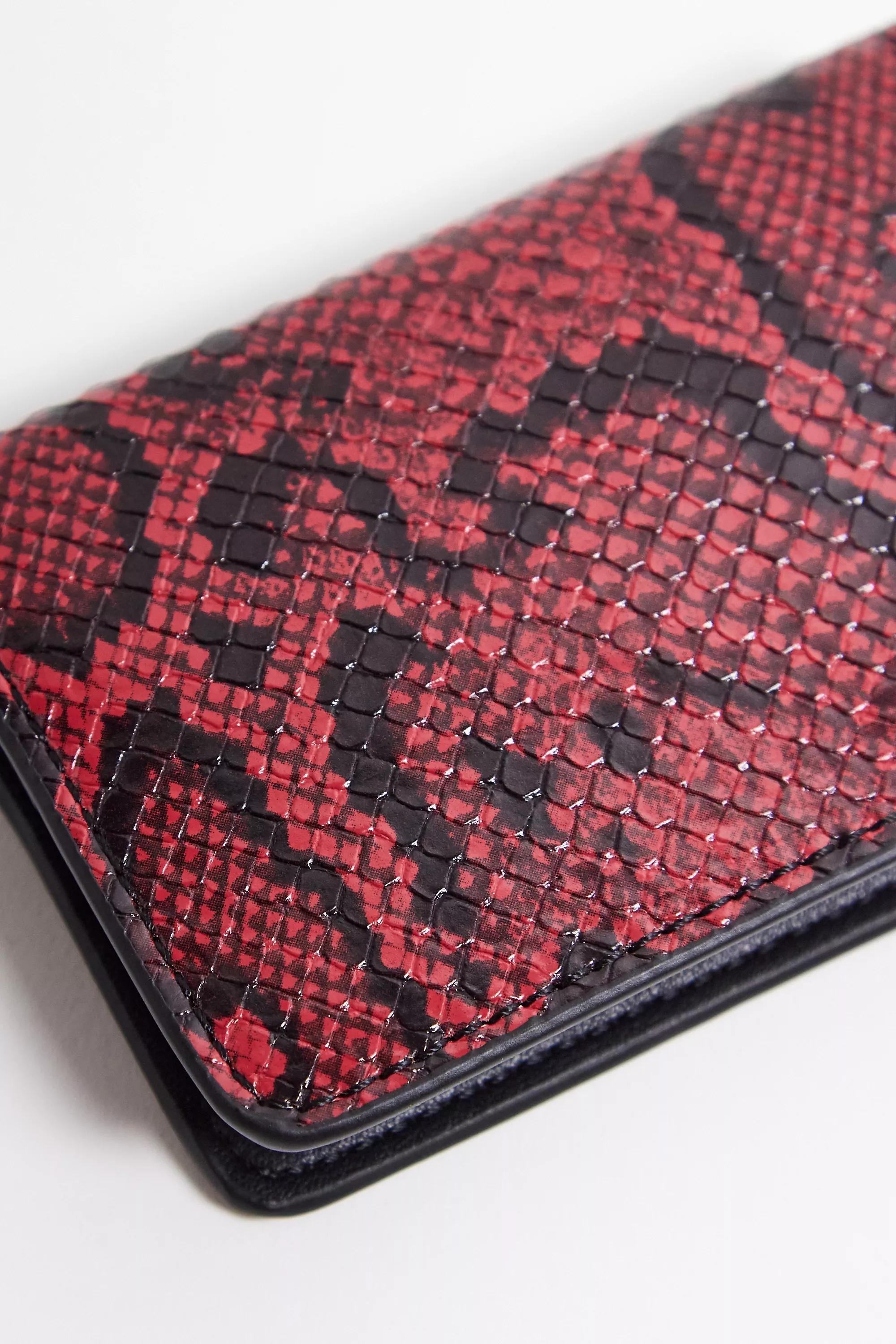 Red Uo Snake Cardholder, RED, large image number 3