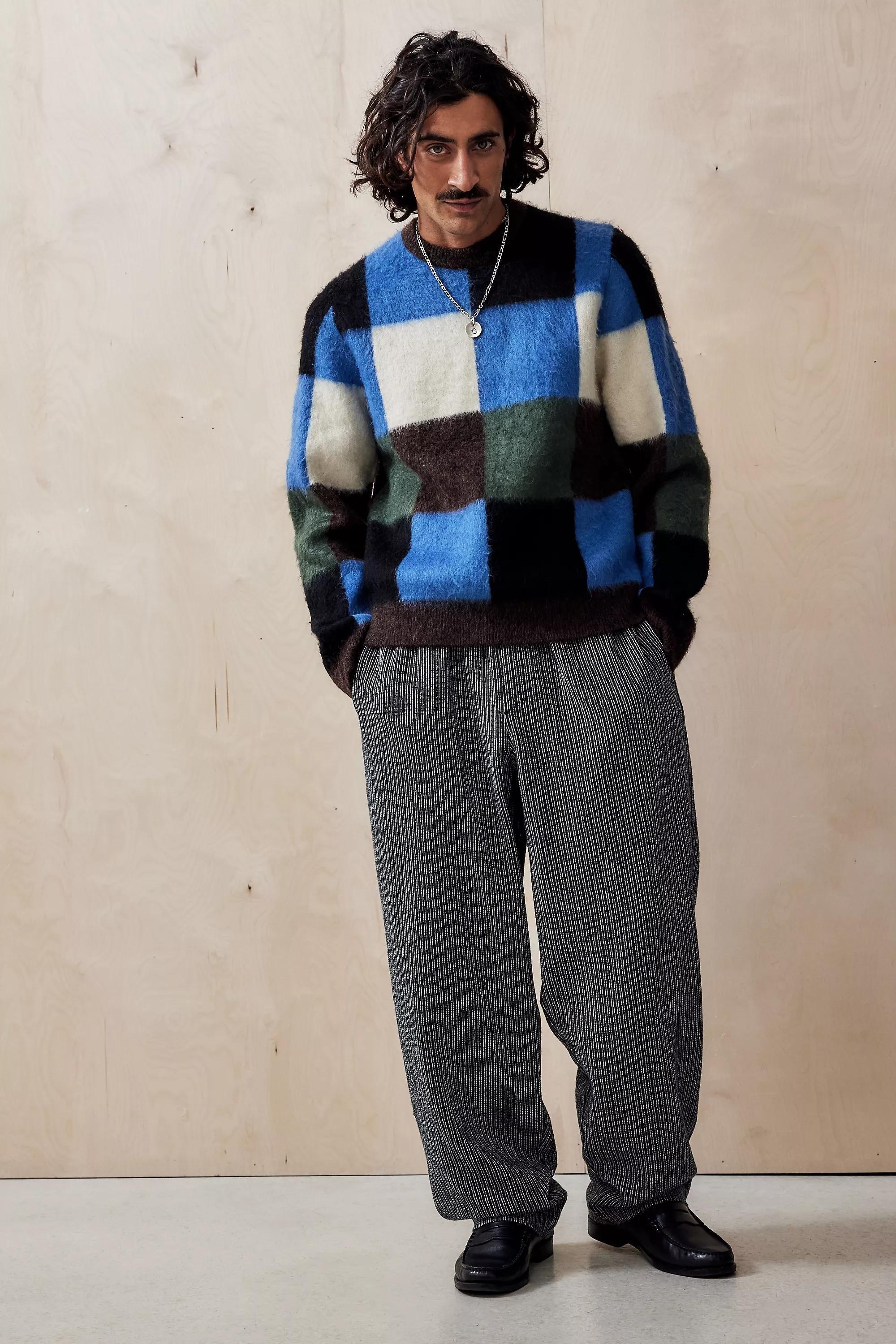 Black Loom Black Flood Textured Stripe Trousers, , large image number 1