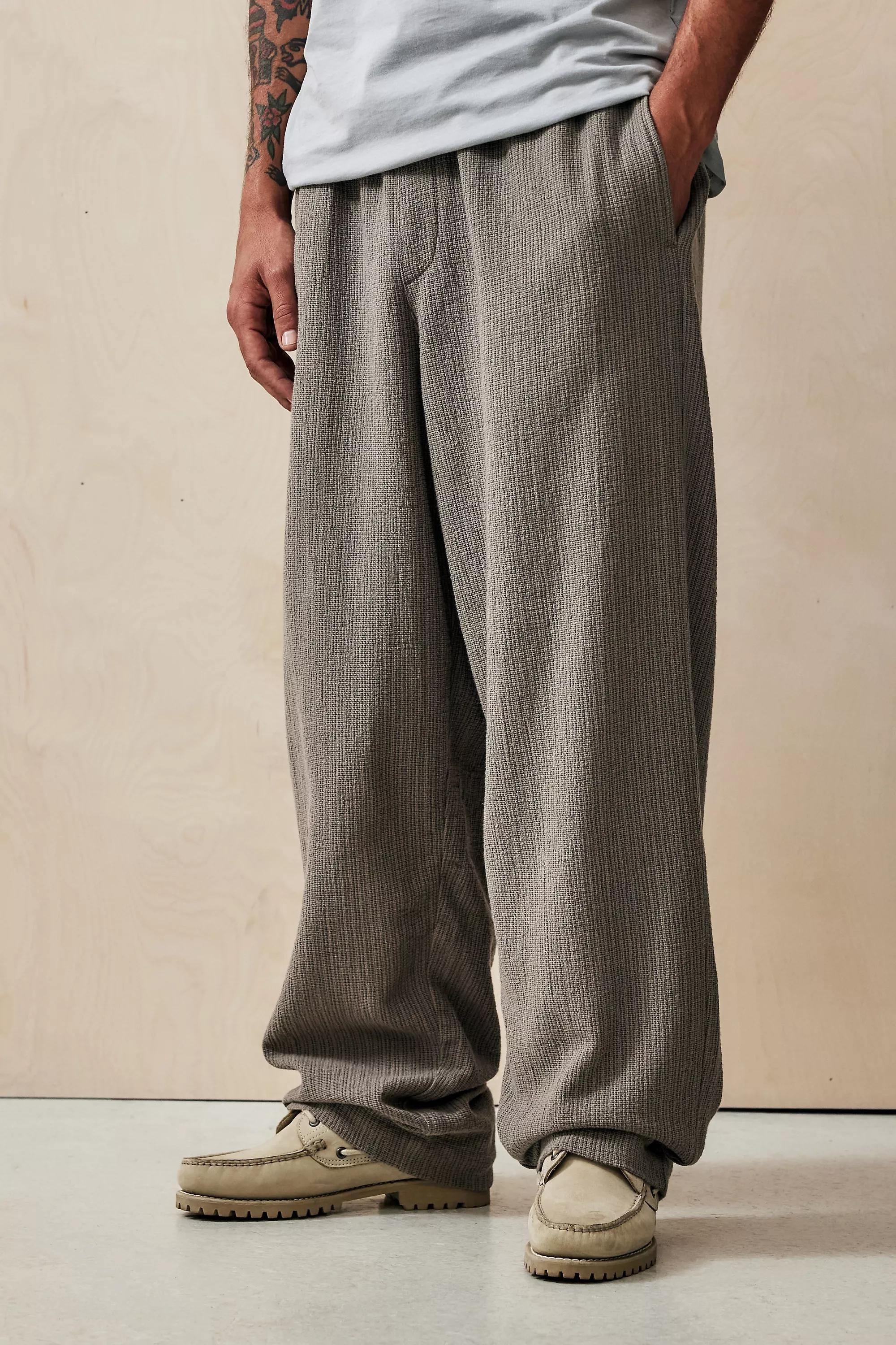 Grey Flood Textured Trousers, , large image number 0