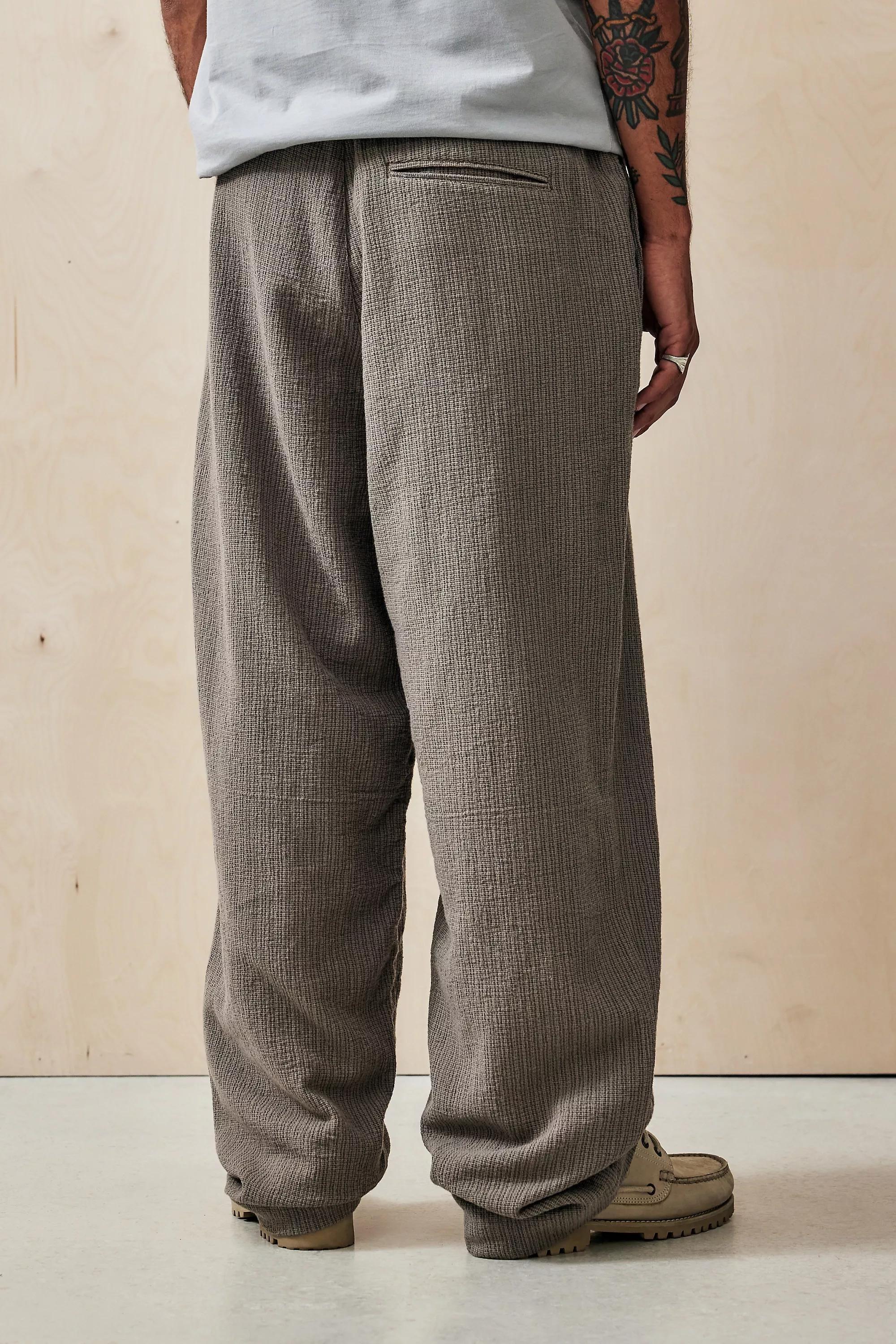 Grey Flood Textured Trousers, , large image number 2