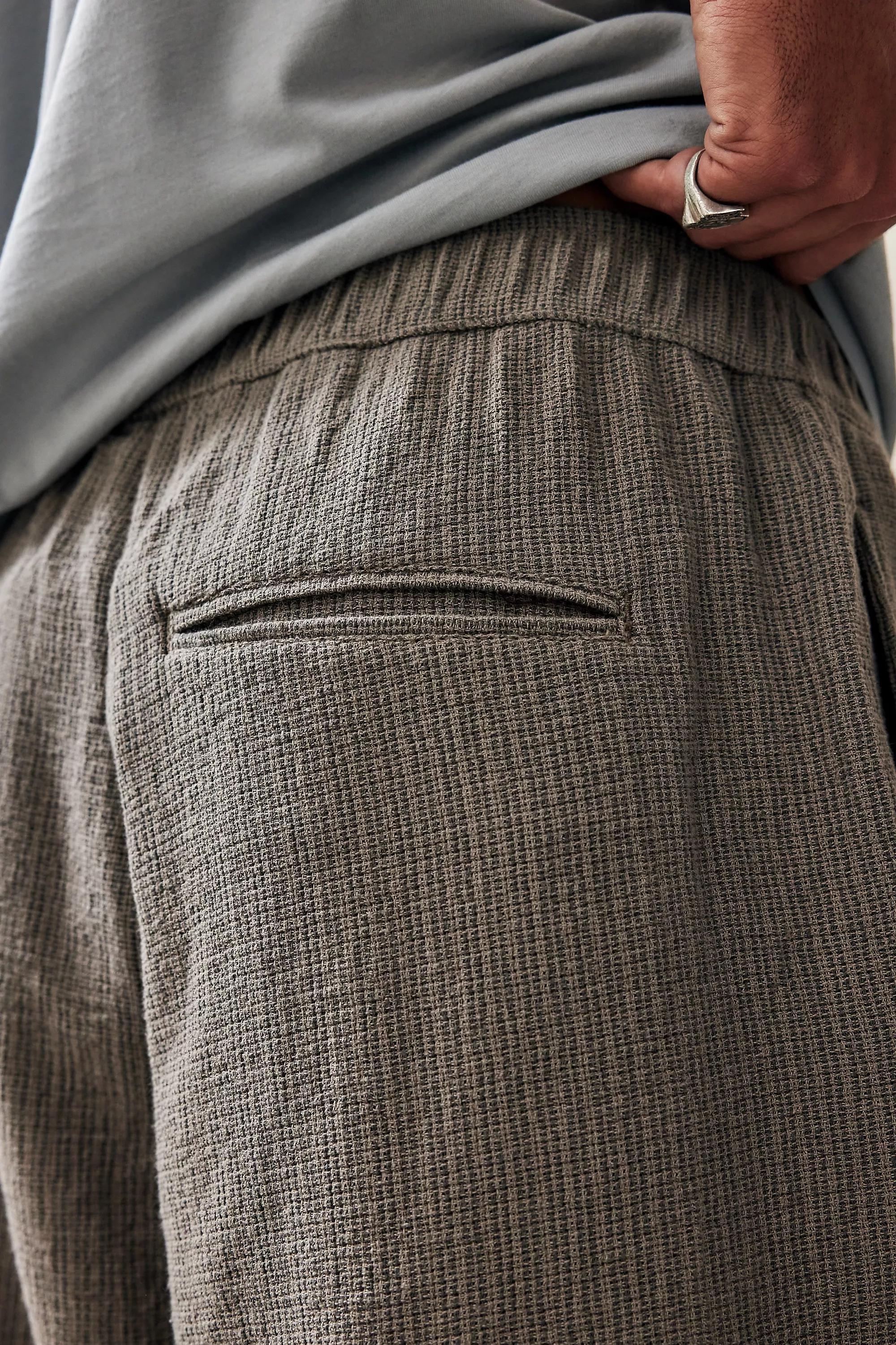 Grey Flood Textured Trousers, , large image number 3
