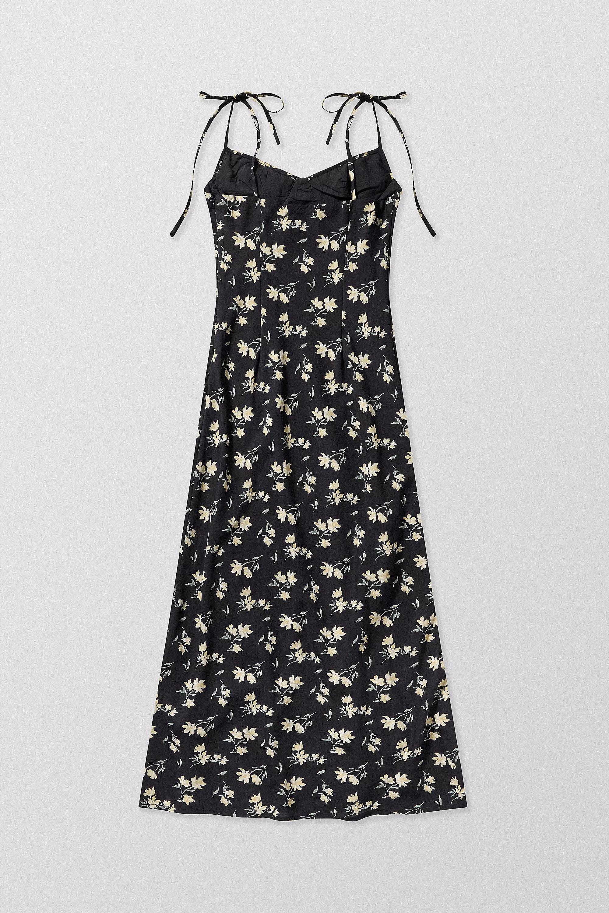 Black Kiss The Sky Uo Exclusive Iris Floral Midi Dress, , large image number 5