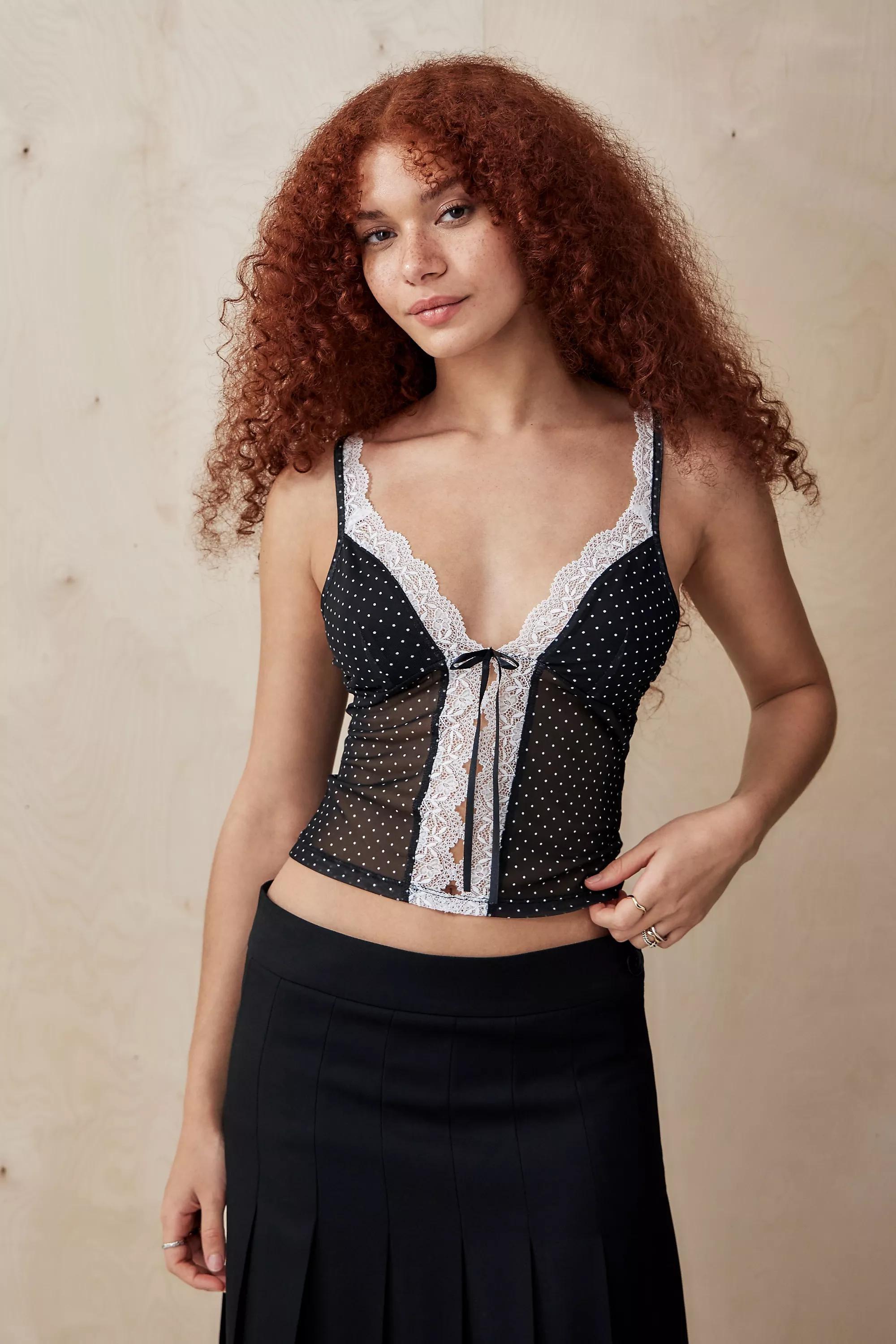 Black Silence + Noise Kate Polka Dot Cami, , large image number 0