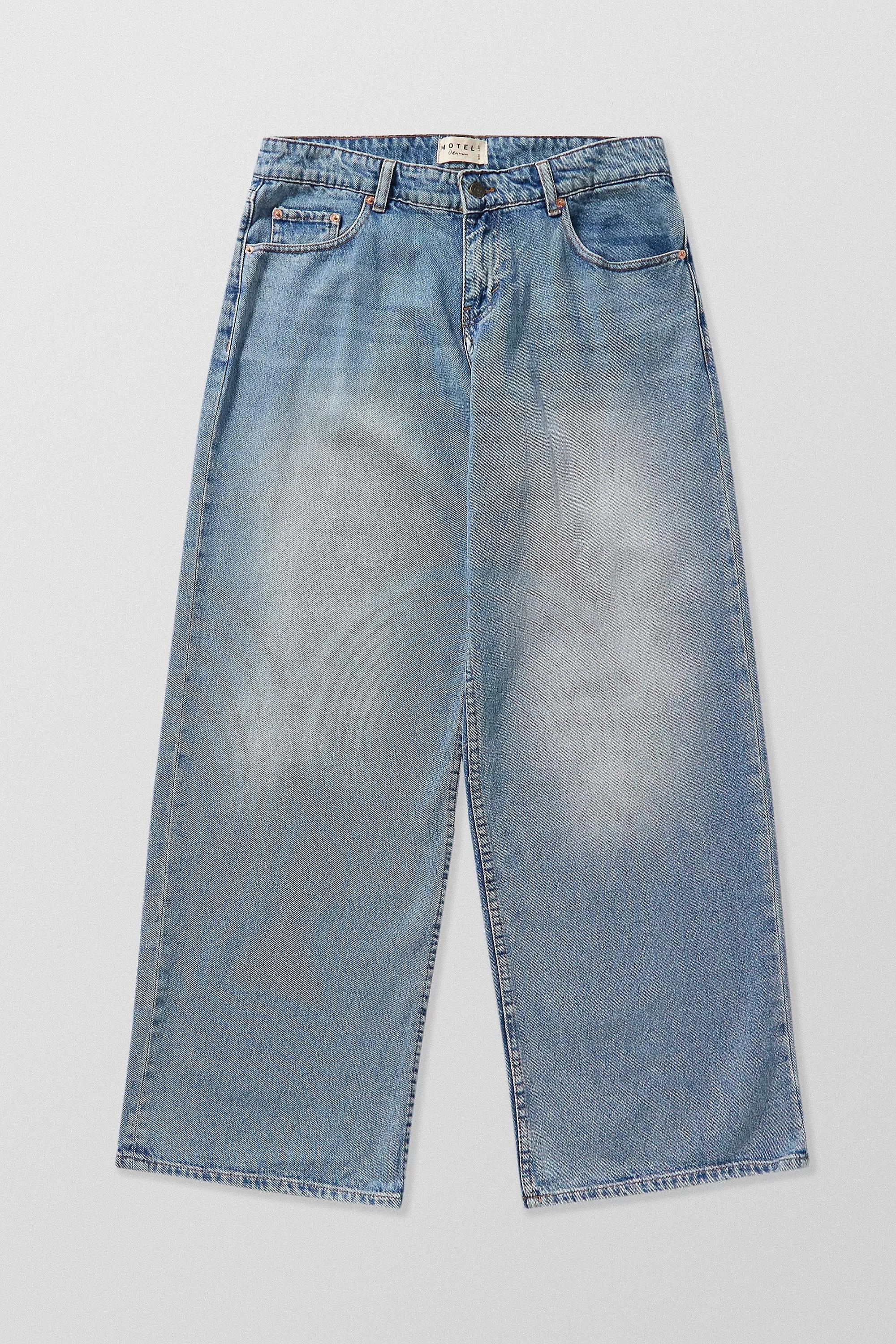 Blue Motel Powder Low-Rise Roomy Jeans, , large image number 4
