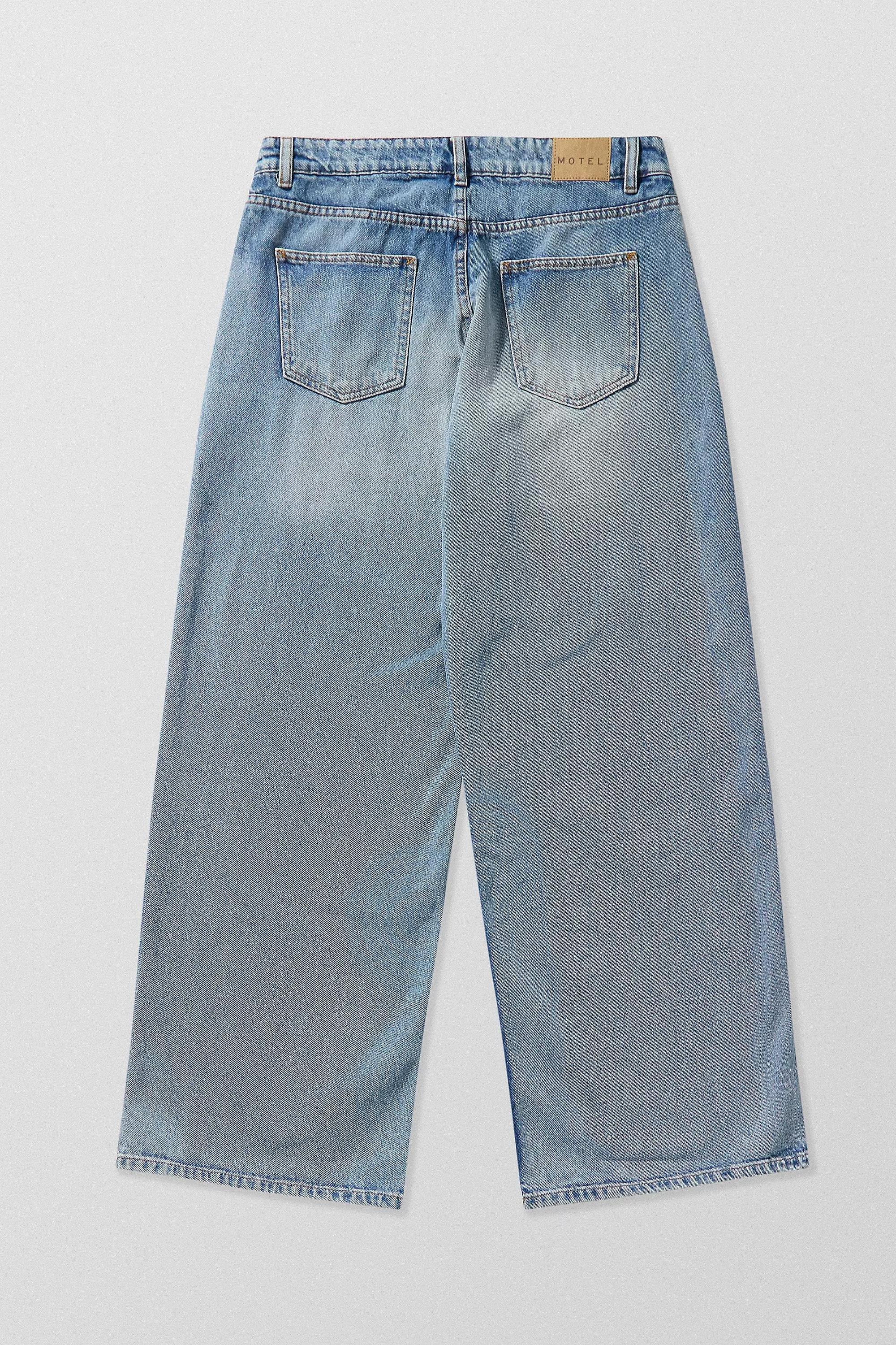 Blue Motel Powder Low-Rise Roomy Jeans, , large image number 5