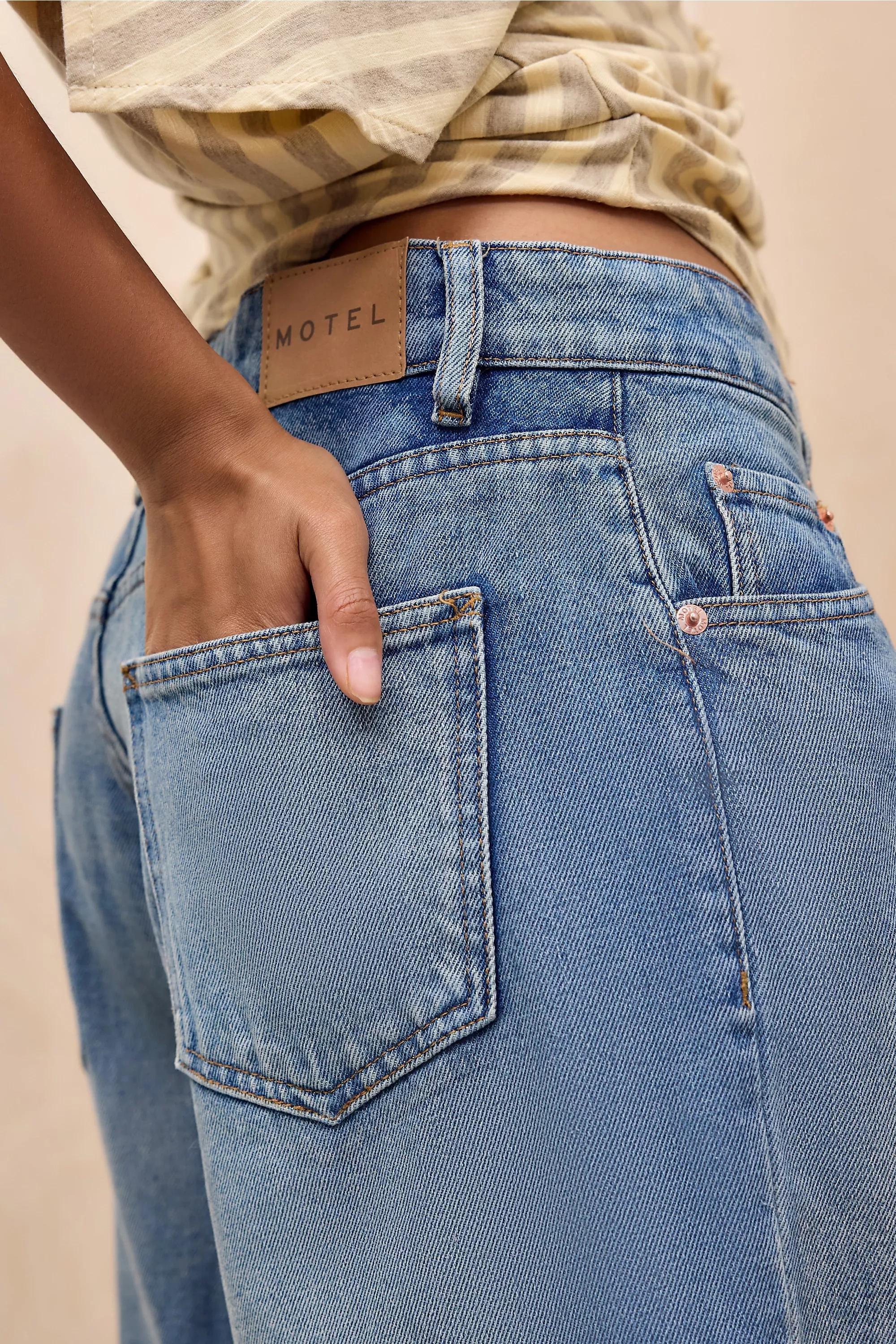Blue Motel Powder Low-Rise Roomy Jeans, , large image number 7