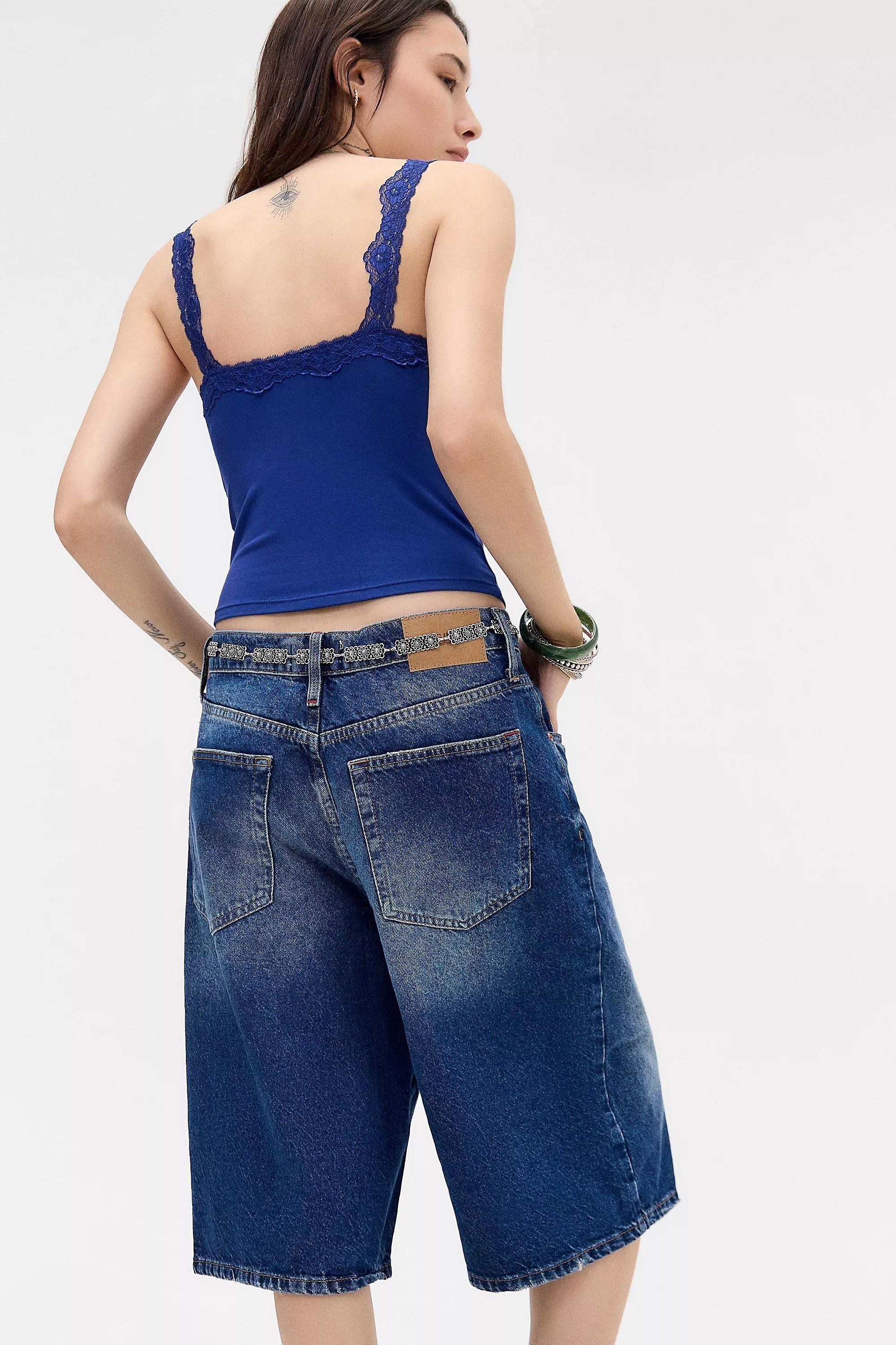 Blue Out From Under Lace Trim Cami Top, , large image number 3