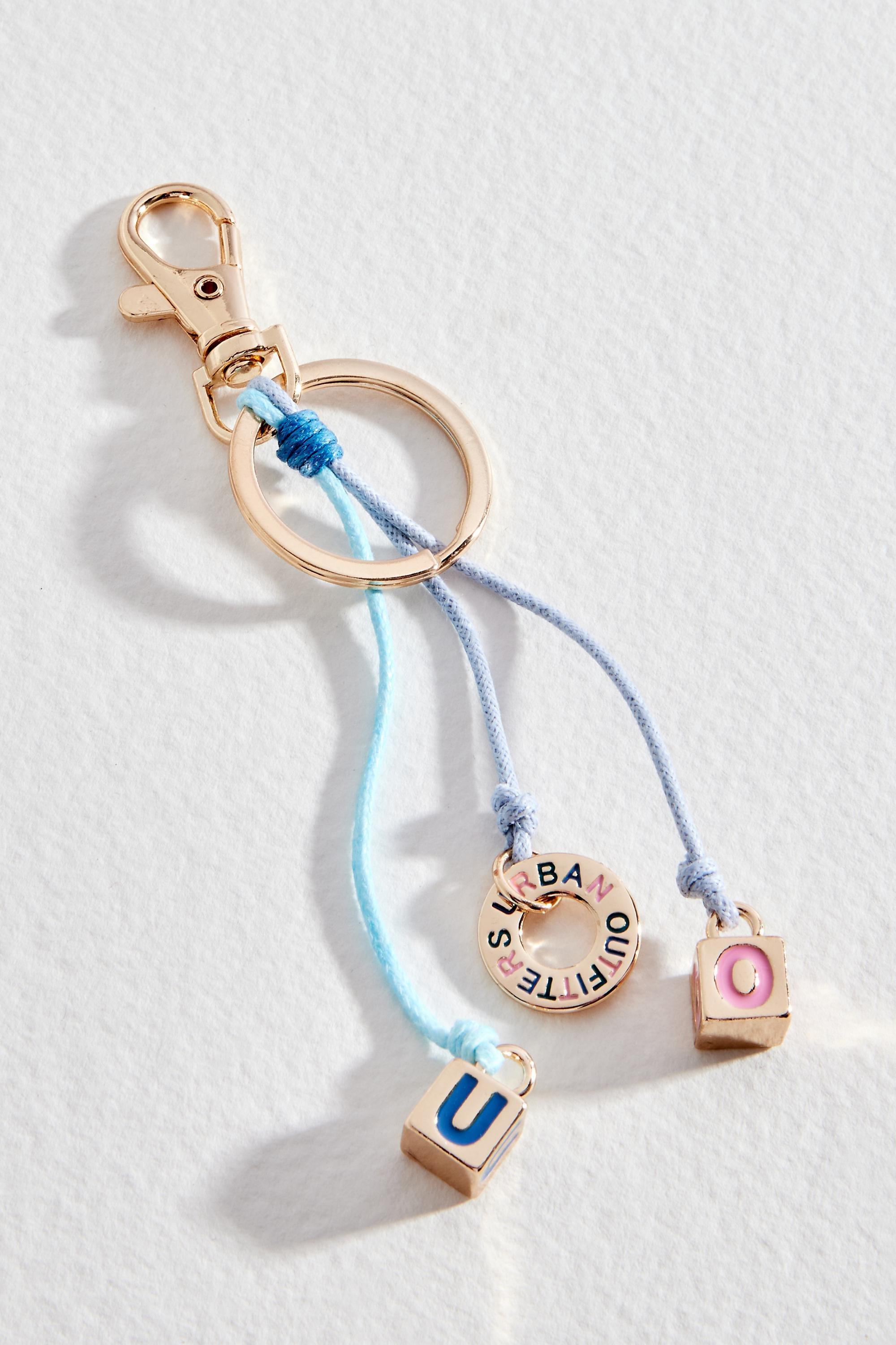 Blue UO Charm Keychain, BLUE, large image number 0