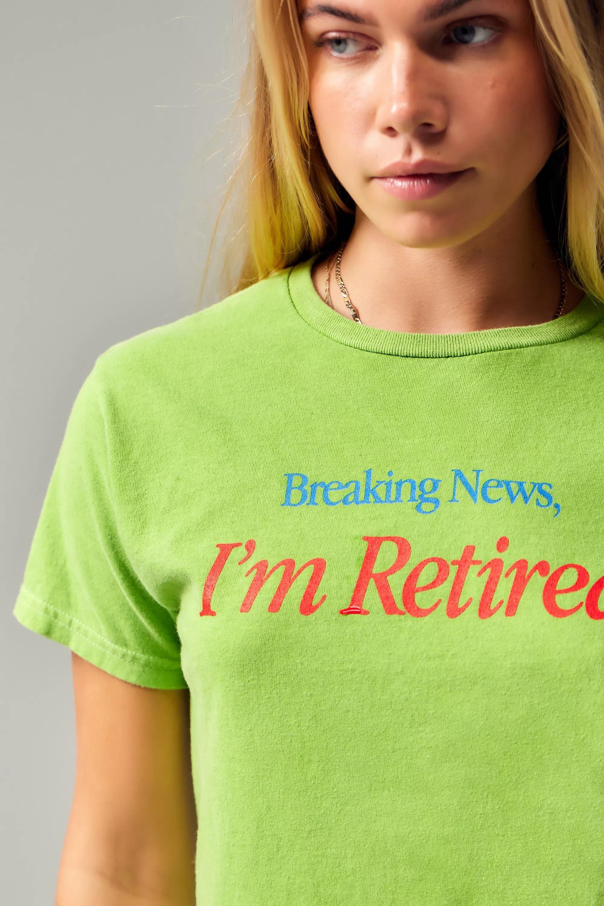 Green I Am Retired T-Shirt, , large image number 2