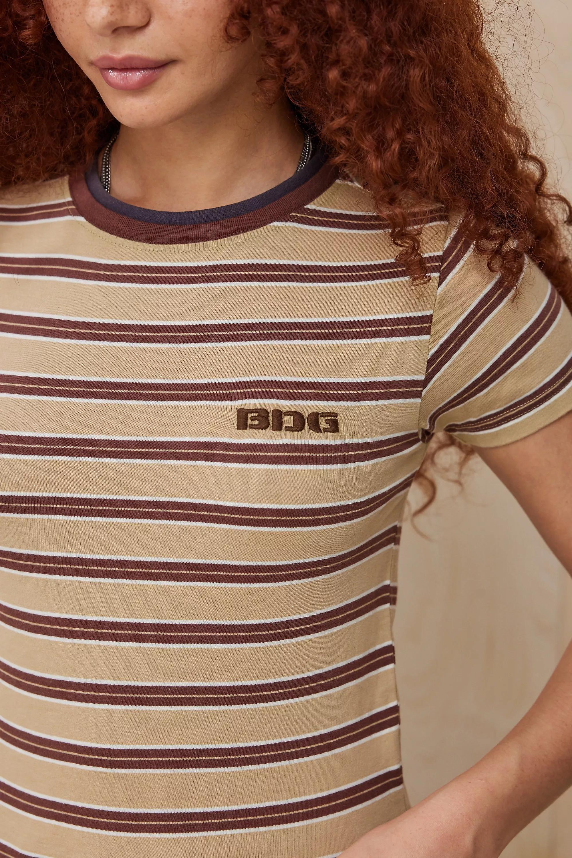 Beige Bdg Stripe T-Shirt, , large image number 2