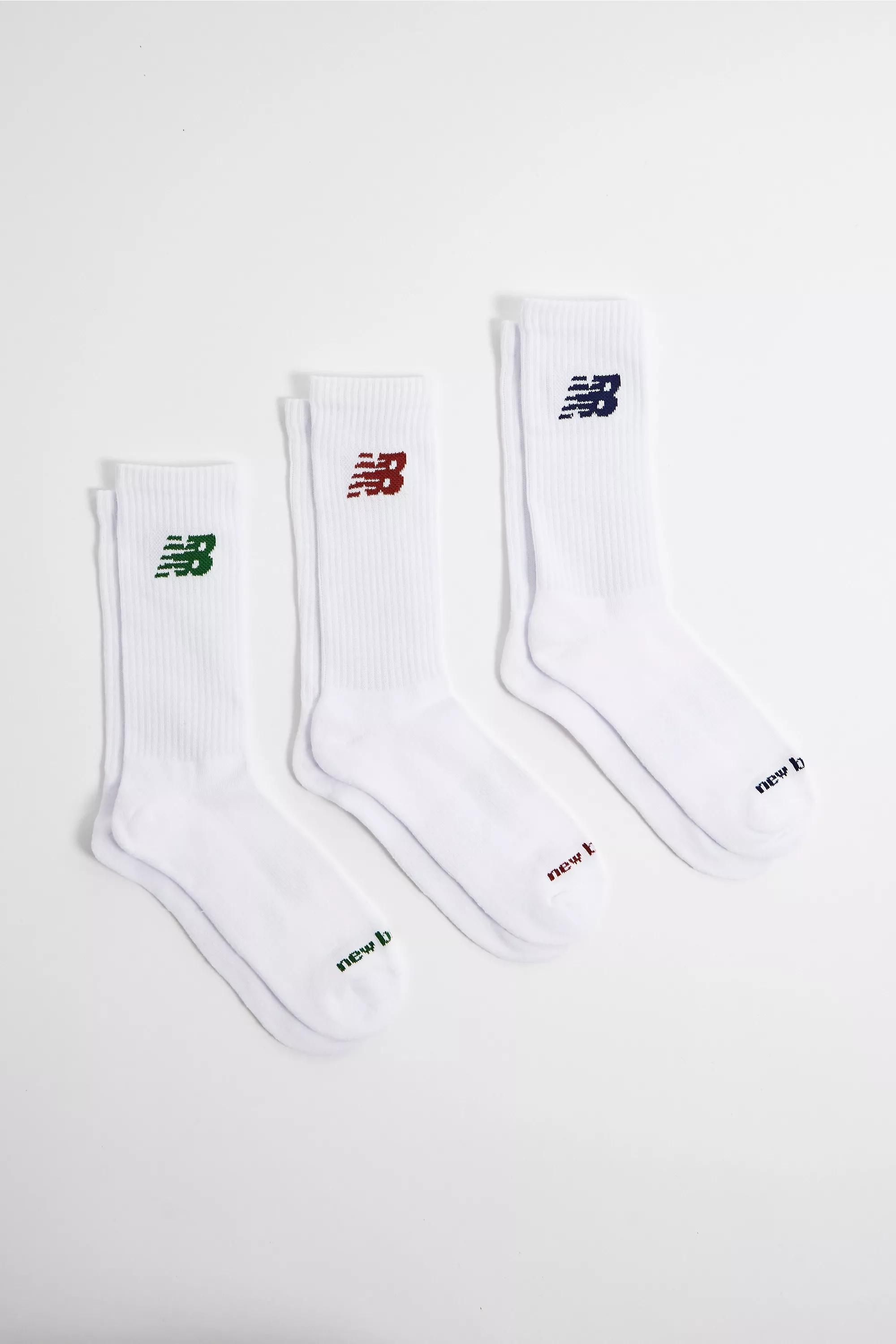 White New Balance Logo Socks 3-Pack, WHT, large image number 0