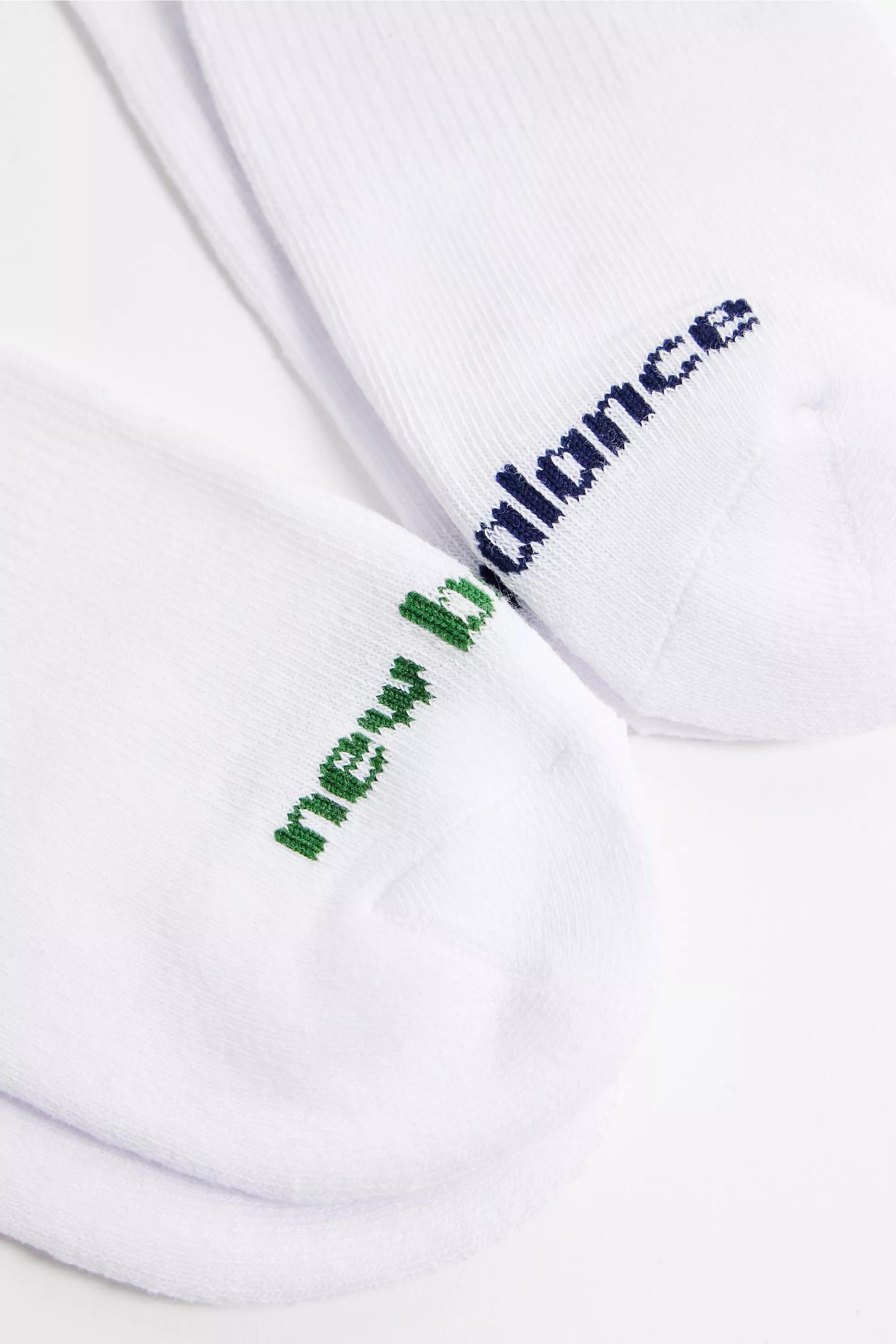 White New Balance Logo Socks 3-Pack, WHT, large image number 2