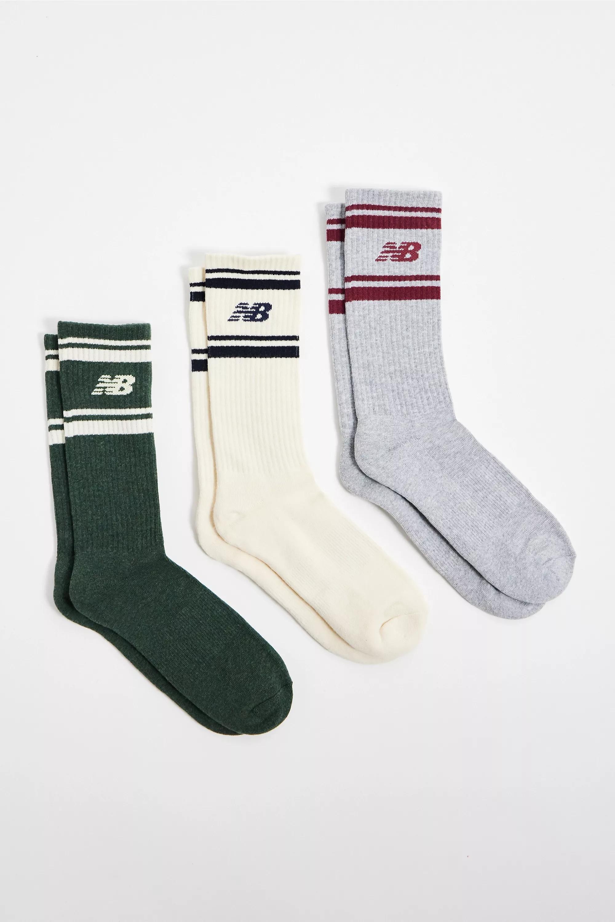 Multicolour New Balance Multi Hoop Socks, Set Of 3, ASSORT, large image number 0