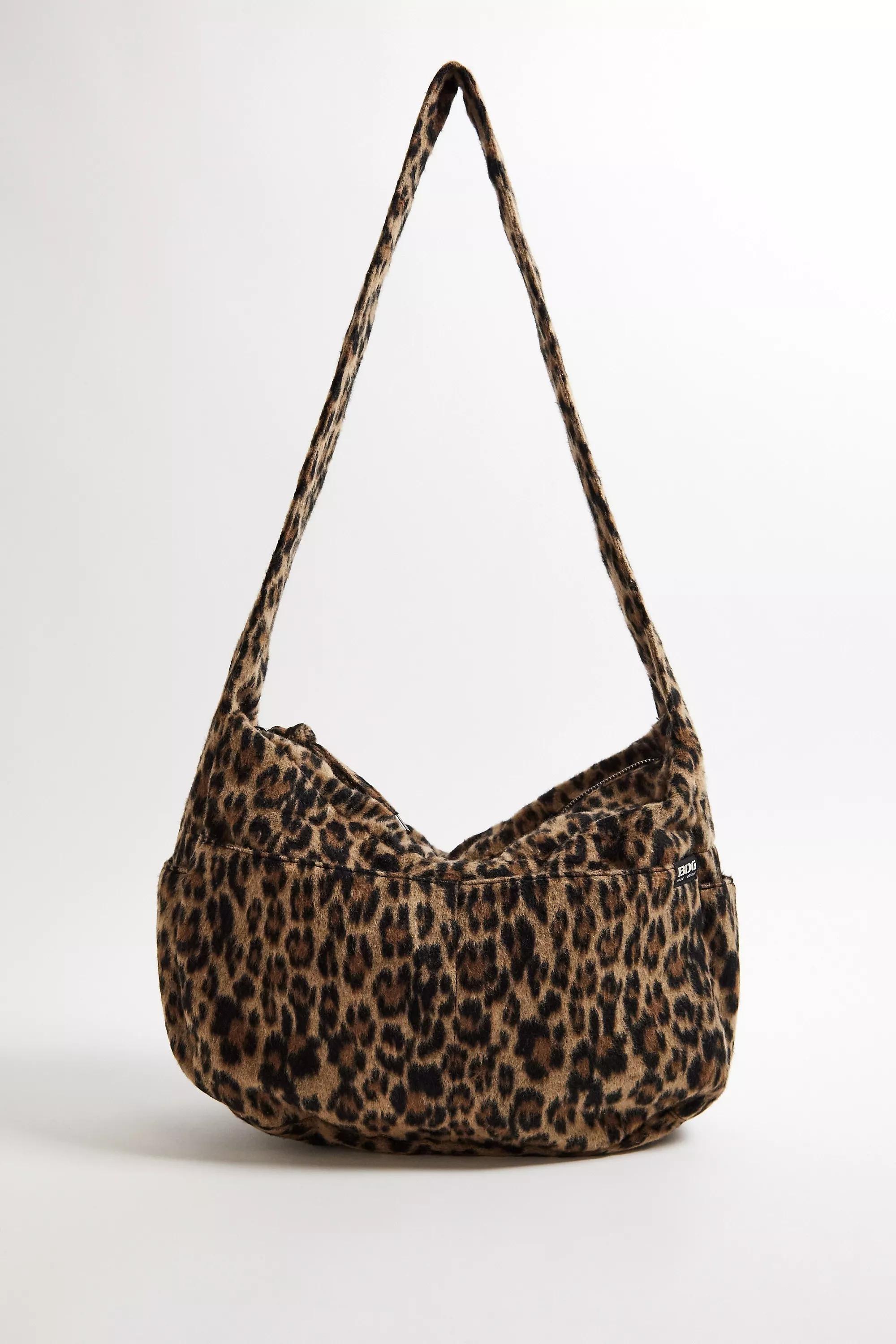 Brown Uo Fin Leopard Sling Bag, BRN, large image number 1