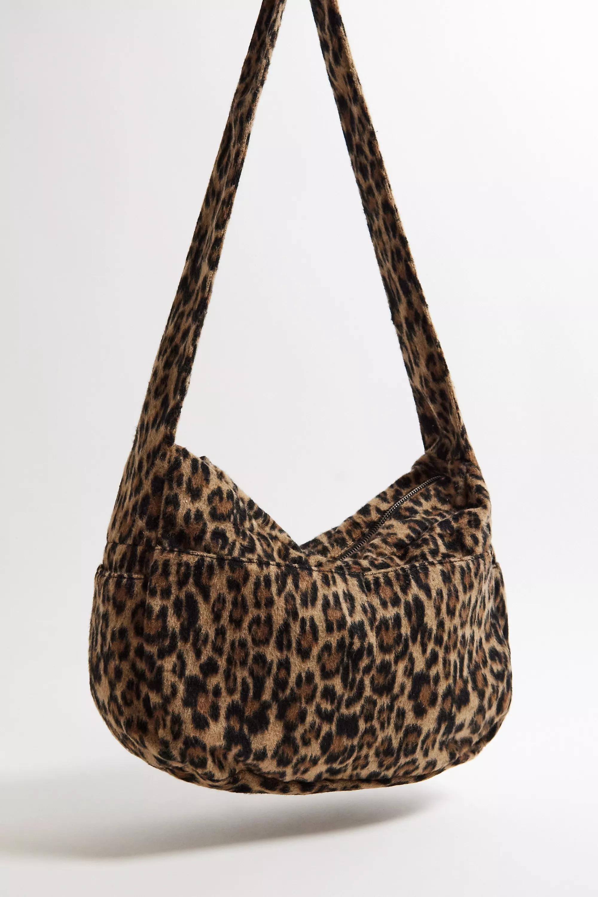 Brown Uo Fin Leopard Sling Bag, BRN, large image number 2