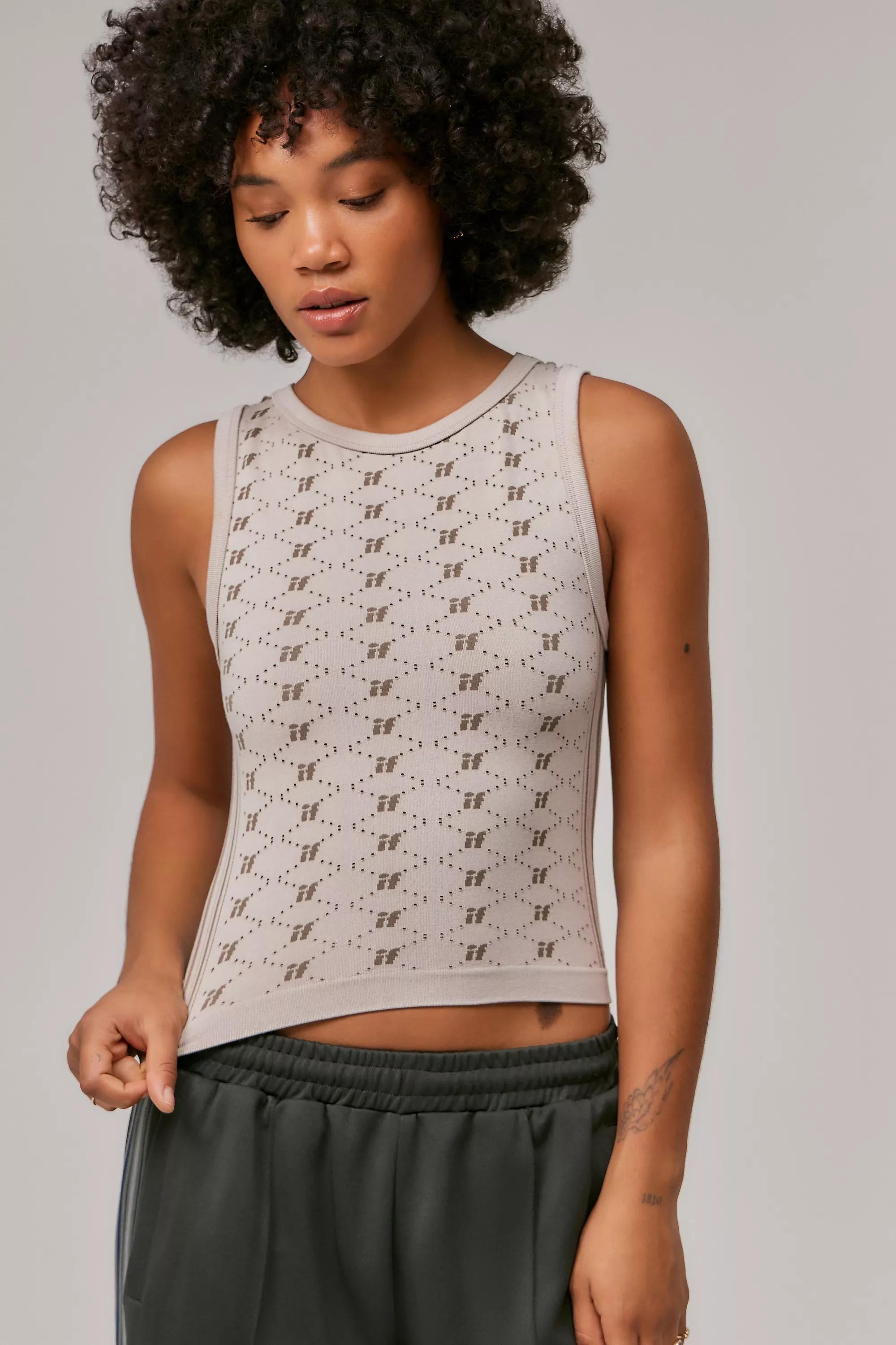 Taupe Iets Frans... Monogram Tank Top, , large image number 0