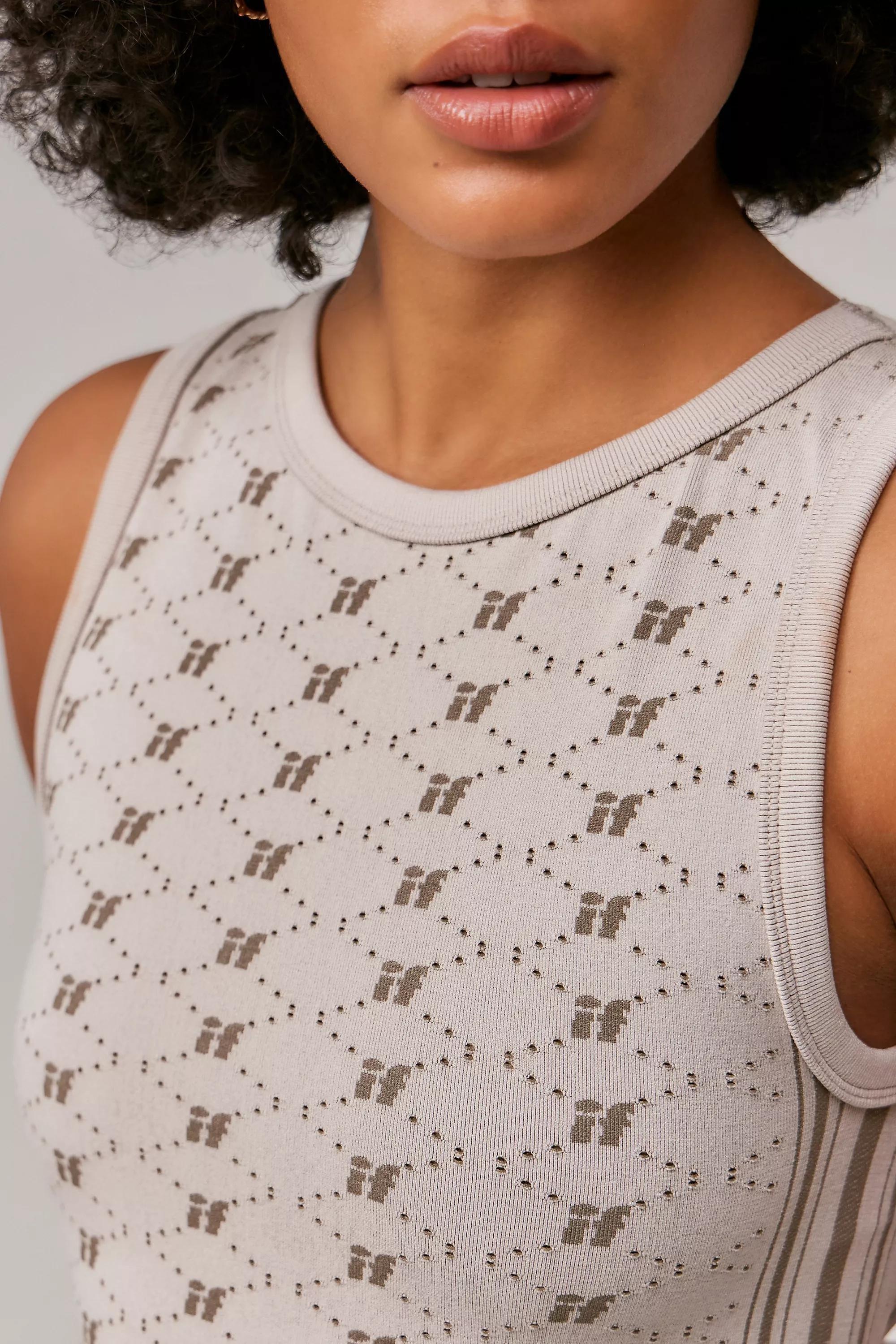 Taupe Iets Frans... Monogram Tank Top, , large image number 2
