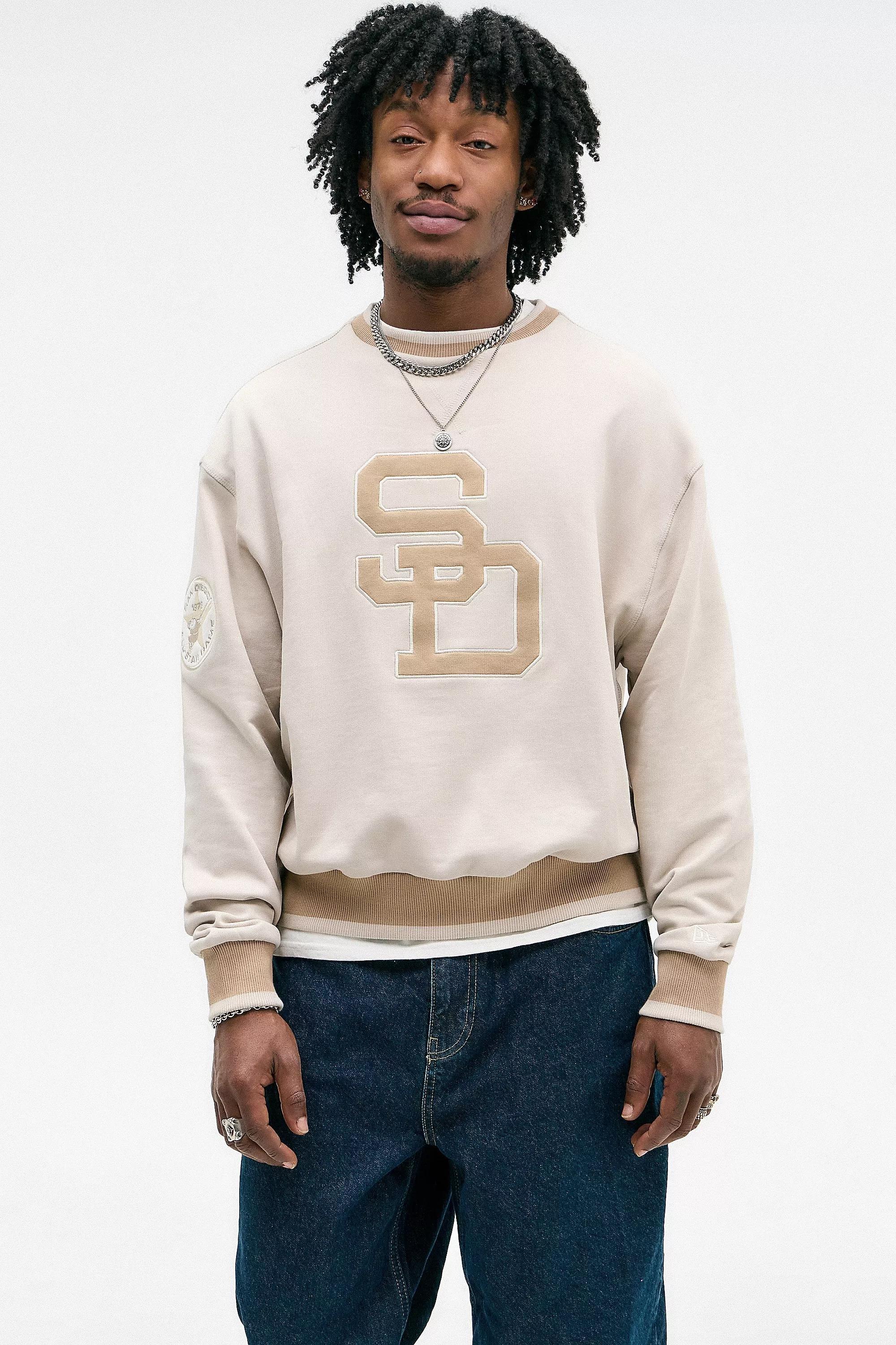 Beige New Era Uo Exclusive Stone San Diego Sweatshirt, , large image number 0